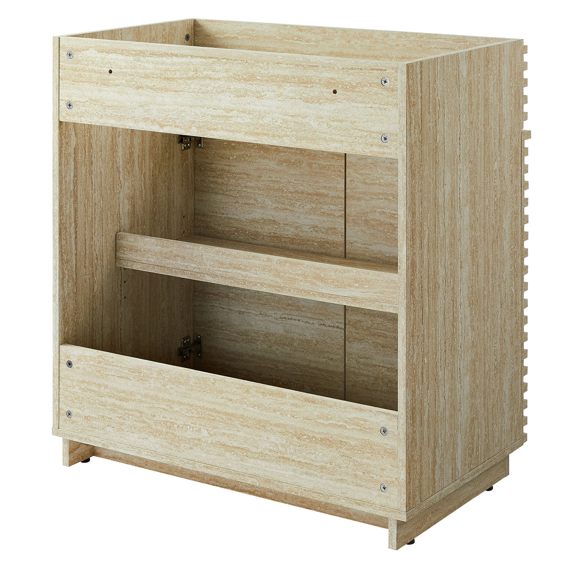 Render 30" Faux Travertine Bathroom Vanity Cabinet (Sink Not Included) by Modway - Image 4