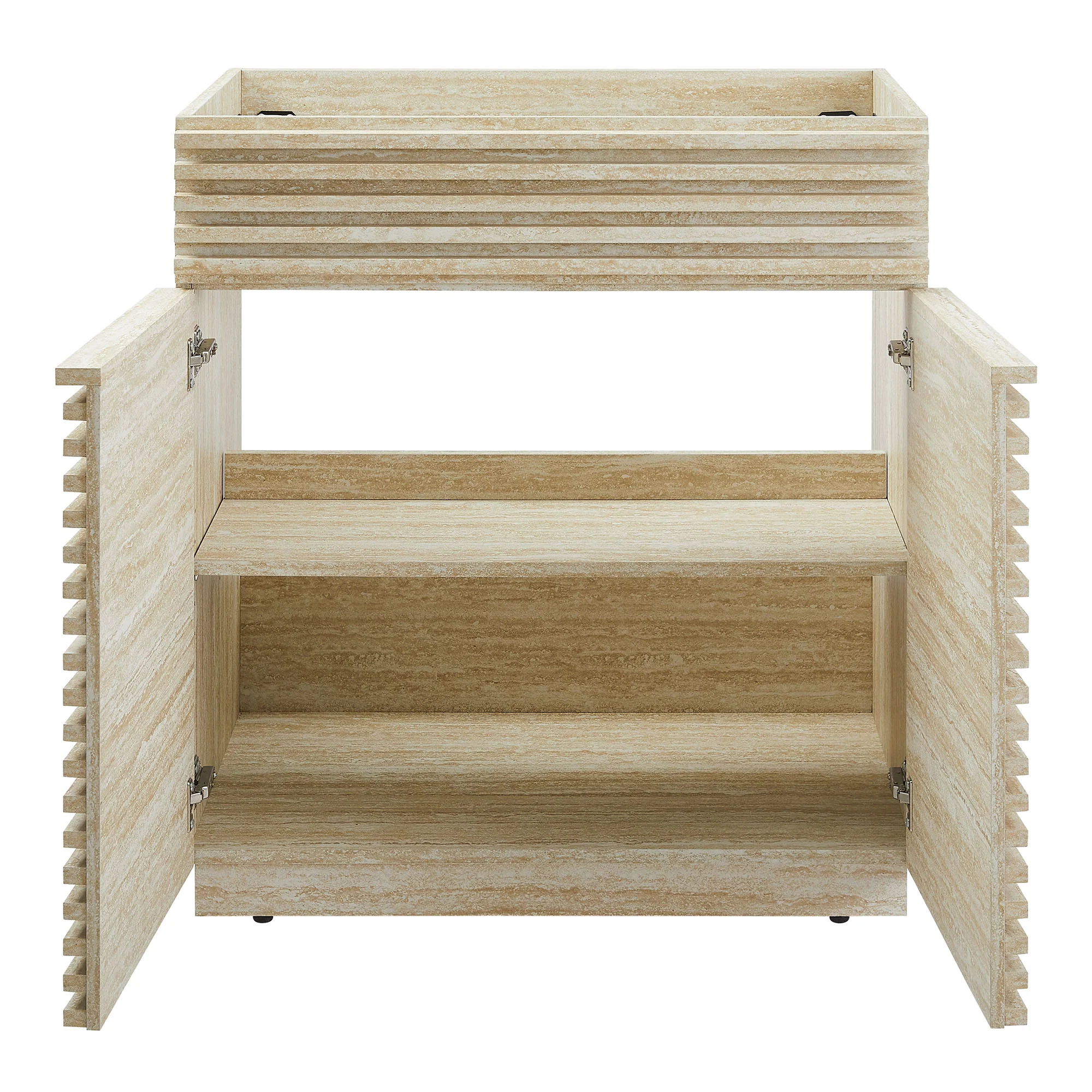 Render 30" Faux Travertine Bathroom Vanity Cabinet (Sink Not Included) by Modway - Image 6