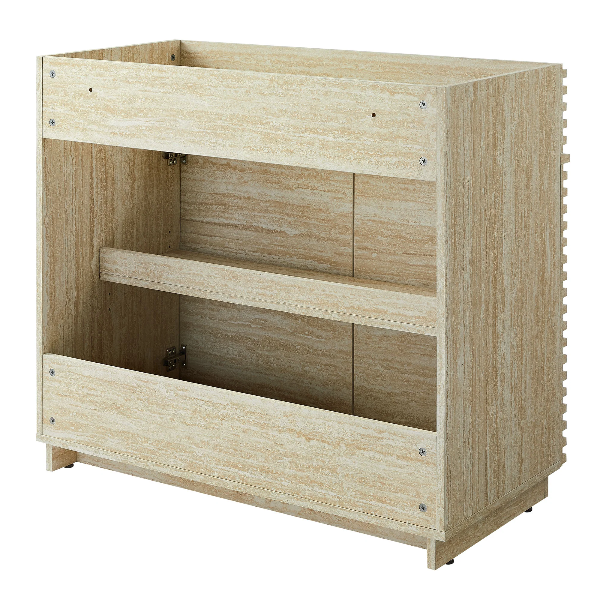 Render 36" Faux Travertine Bathroom Vanity Cabinet (Sink Not Included) by Modway - Image 4