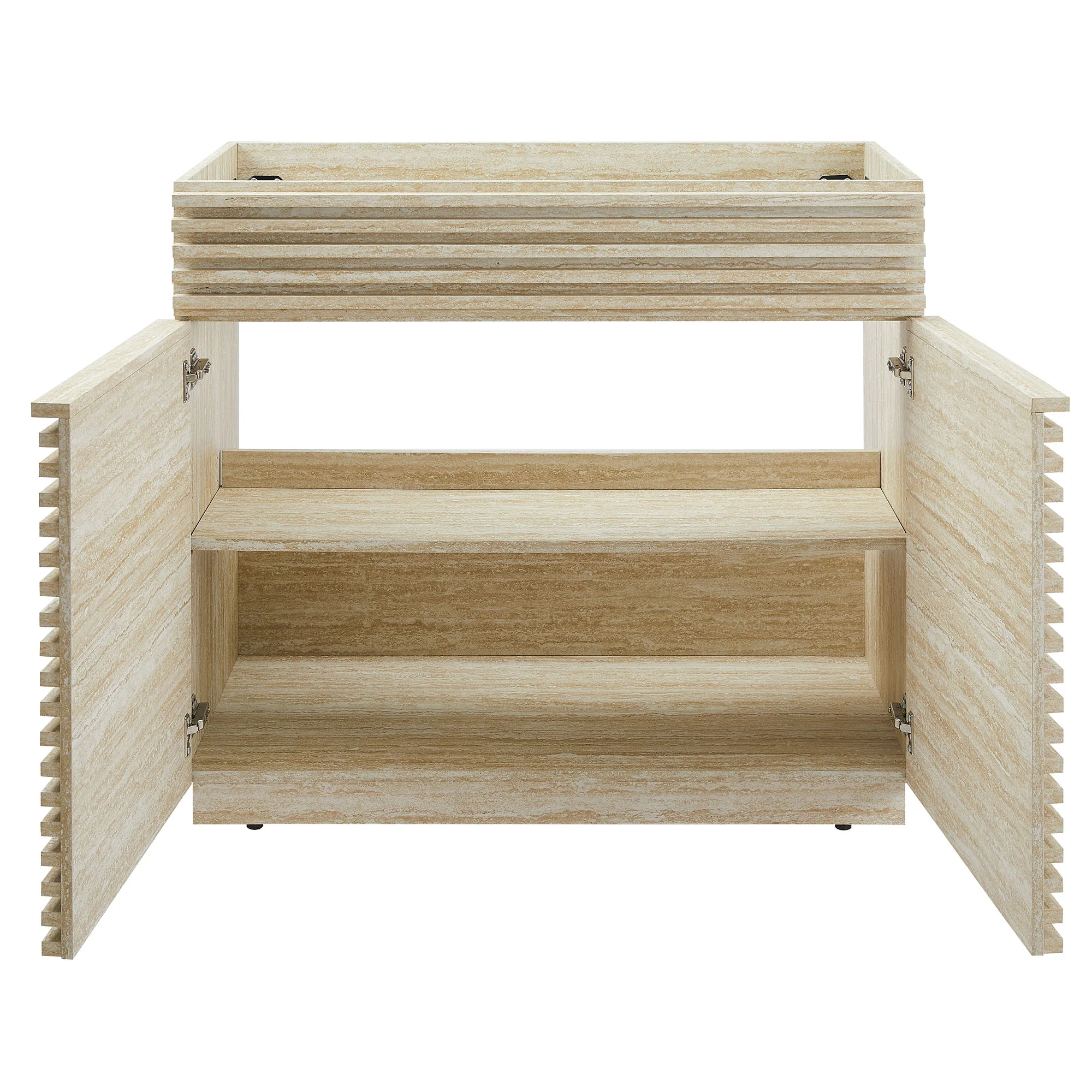 Render 36" Faux Travertine Bathroom Vanity Cabinet (Sink Not Included) by Modway - Image 6
