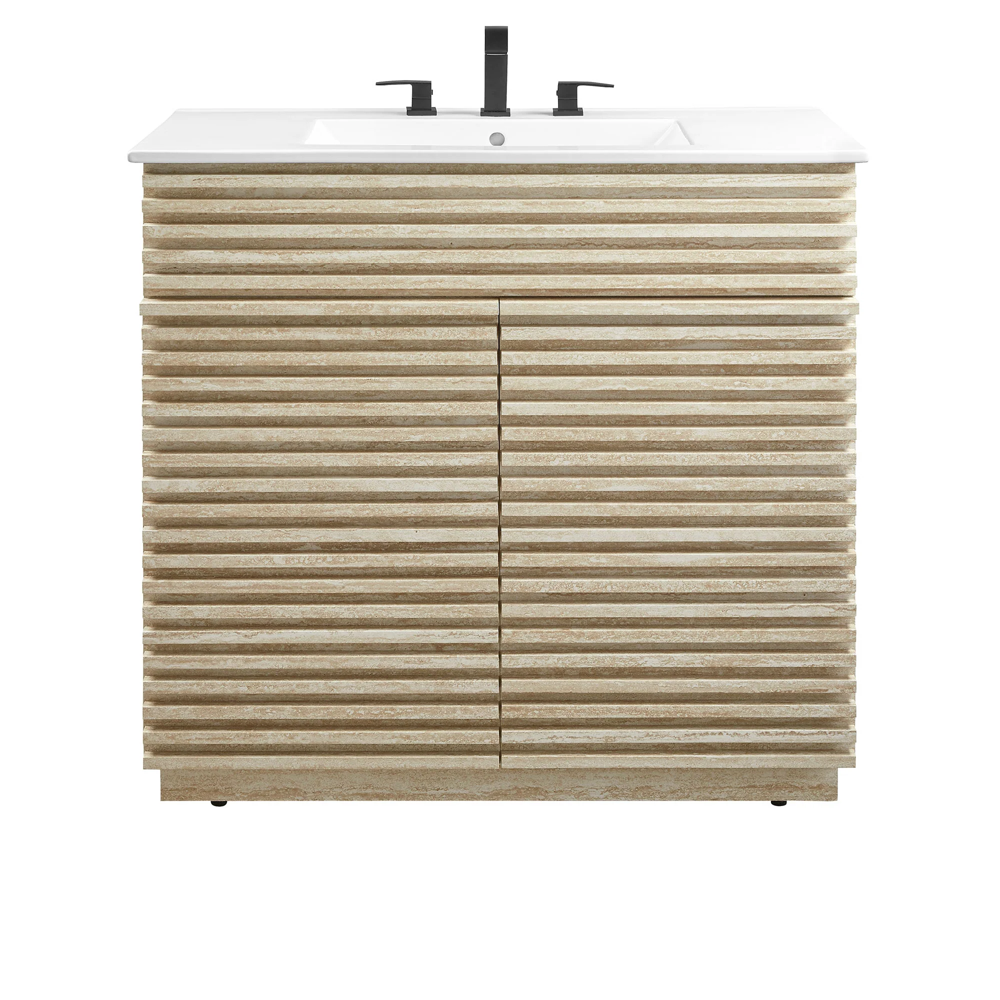 Render 36" Faux Travertine Bathroom Vanity With Sink by Modway - Image 4
