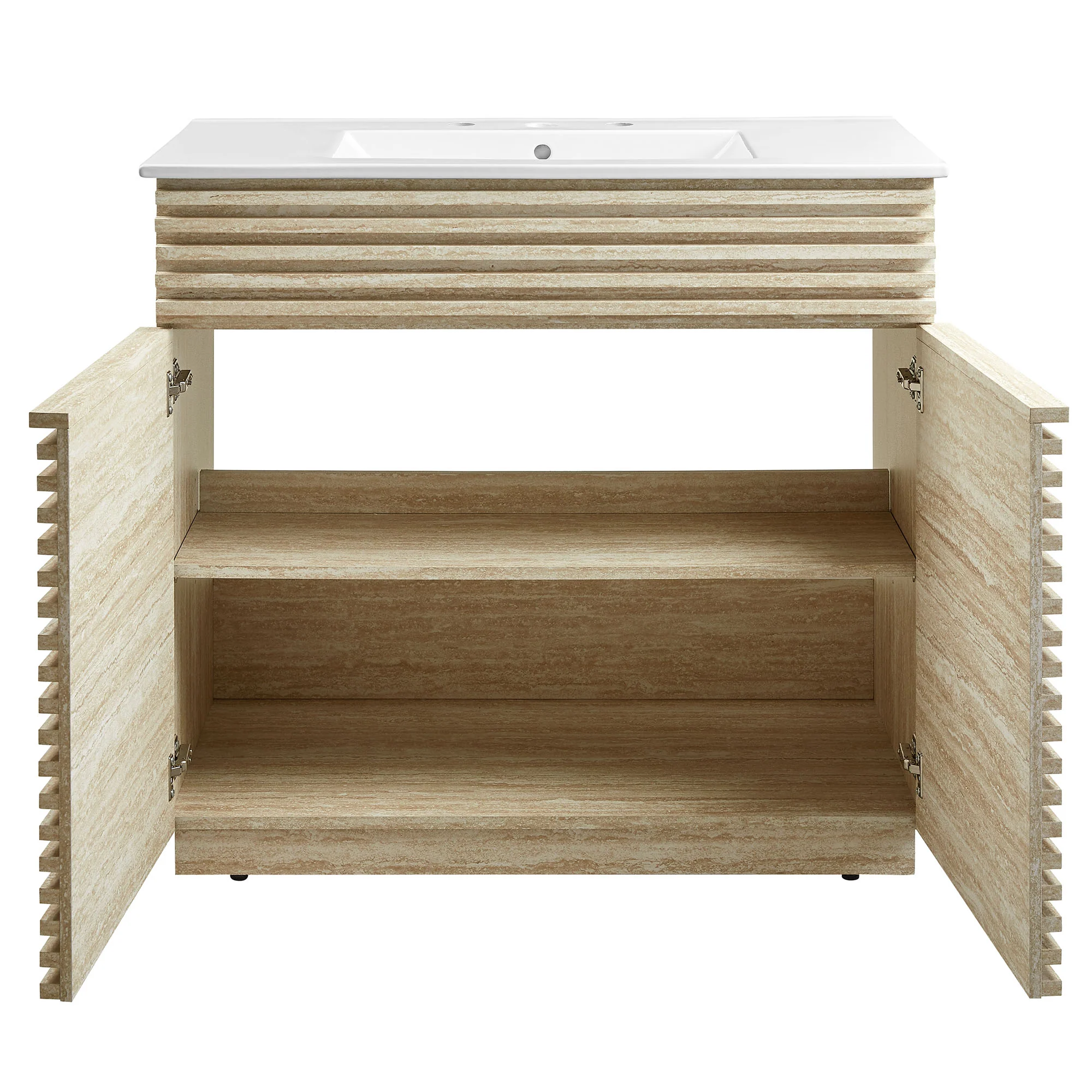 Render 36" Faux Travertine Bathroom Vanity With Sink by Modway - Image 5