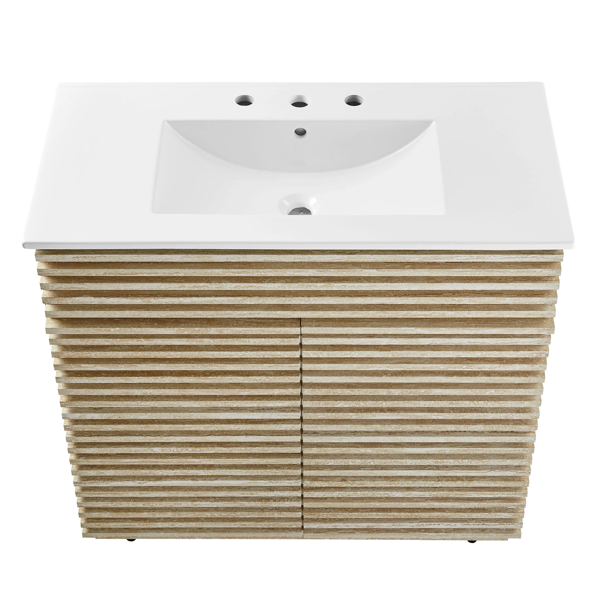 Render 36" Faux Travertine Bathroom Vanity With Sink by Modway - Image 6