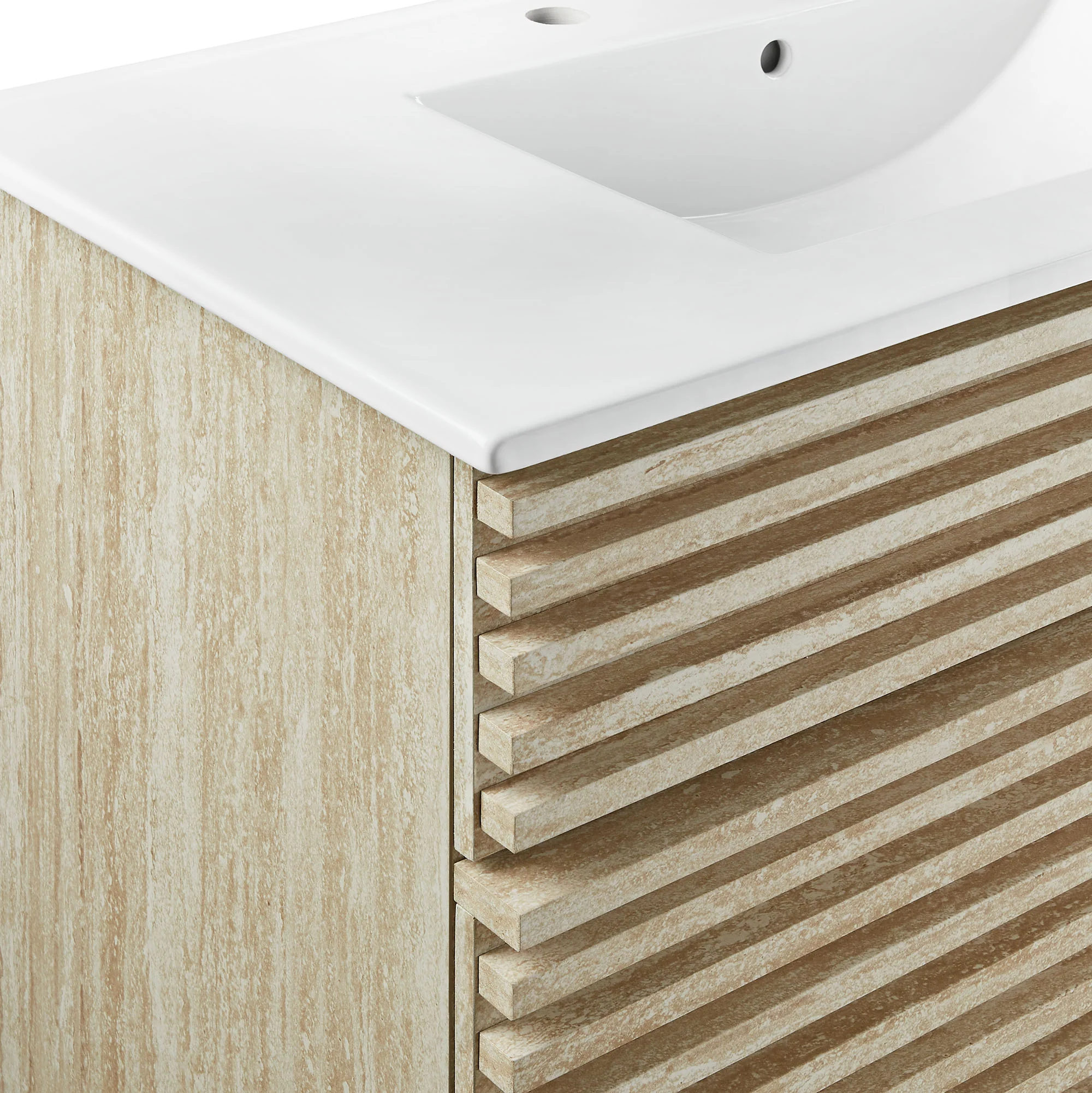 Render 36" Faux Travertine Bathroom Vanity With Sink by Modway - Image 7