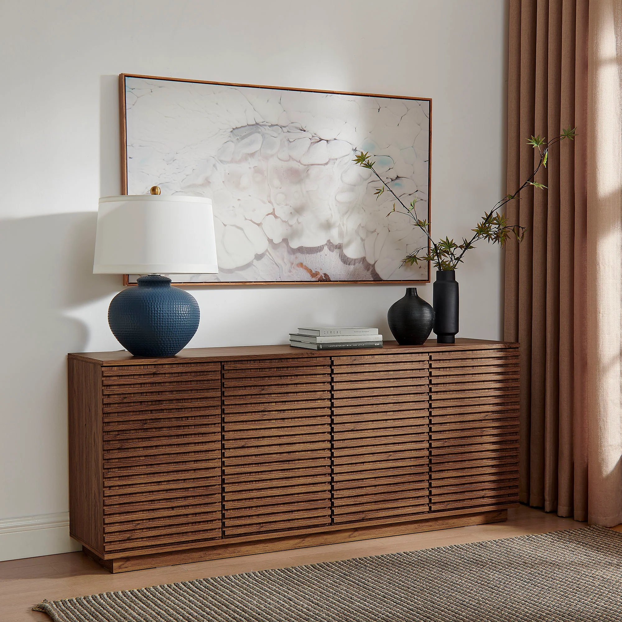 Render 4-Door Fluted Sideboard Cabinet TV Stand by Modway - Image 18