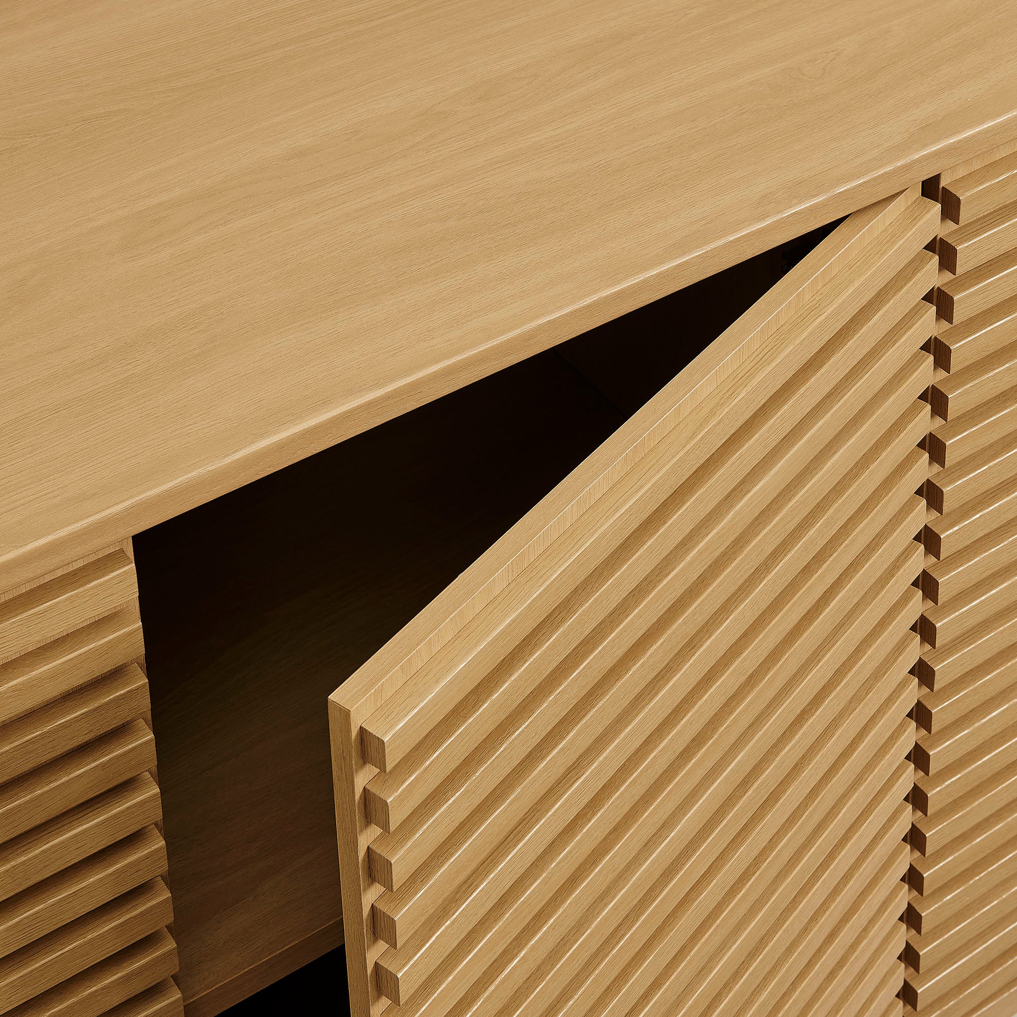 Render 4-Door Fluted Sideboard Cabinet TV Stand by Modway - Image 6