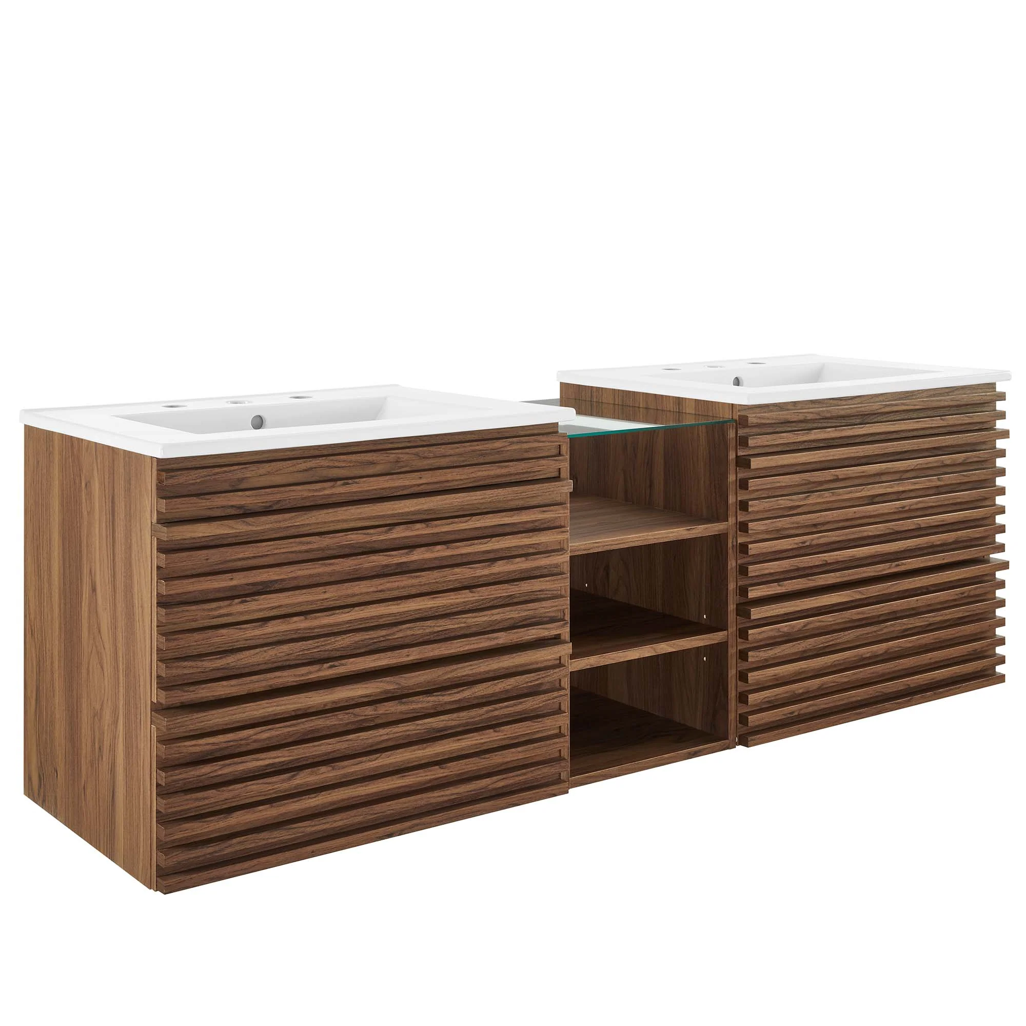 Render 62" Wall-Mount Double Sink Bathroom Vanity by Modway - Image 12