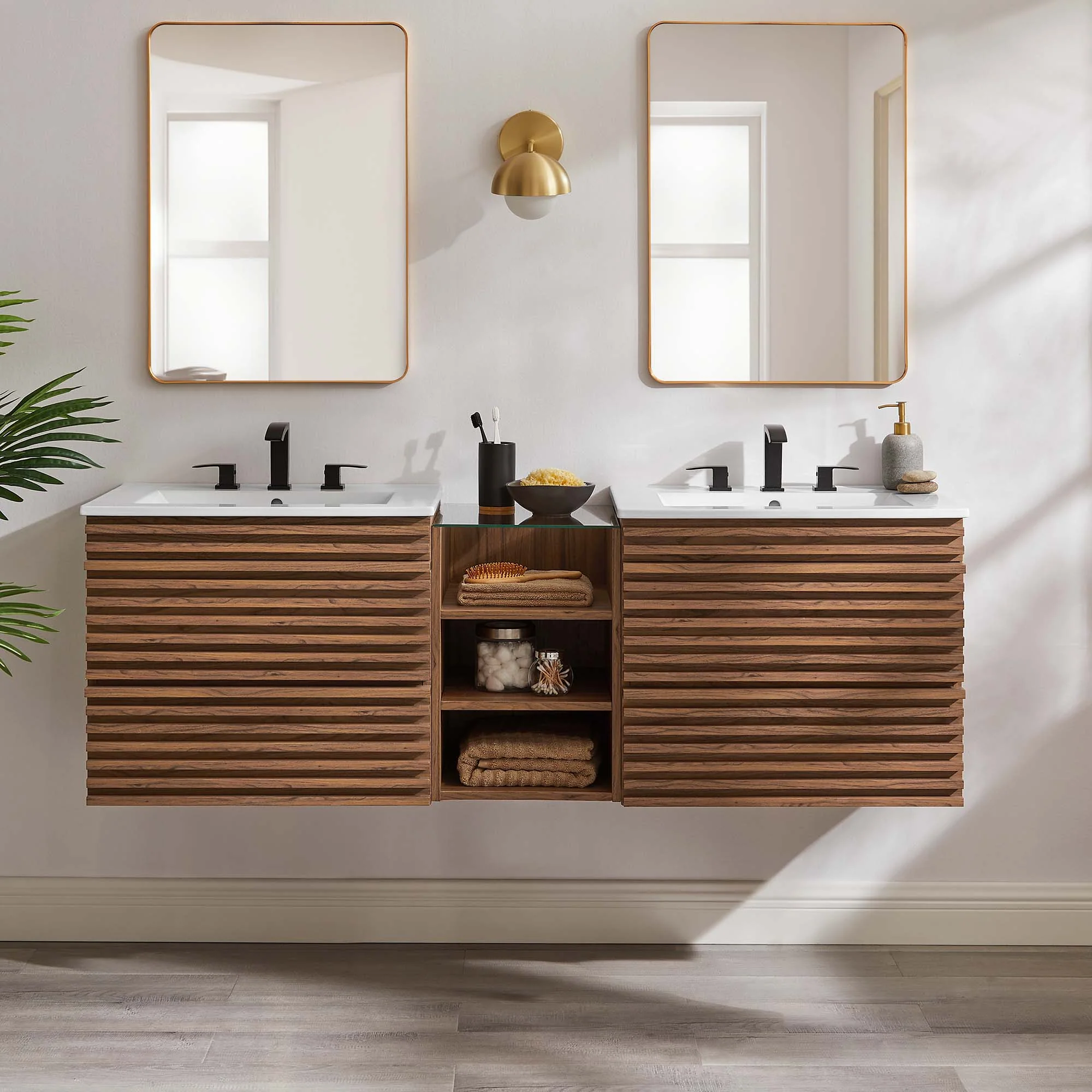 Render 62" Wall-Mount Double Sink Bathroom Vanity by Modway - Image 14