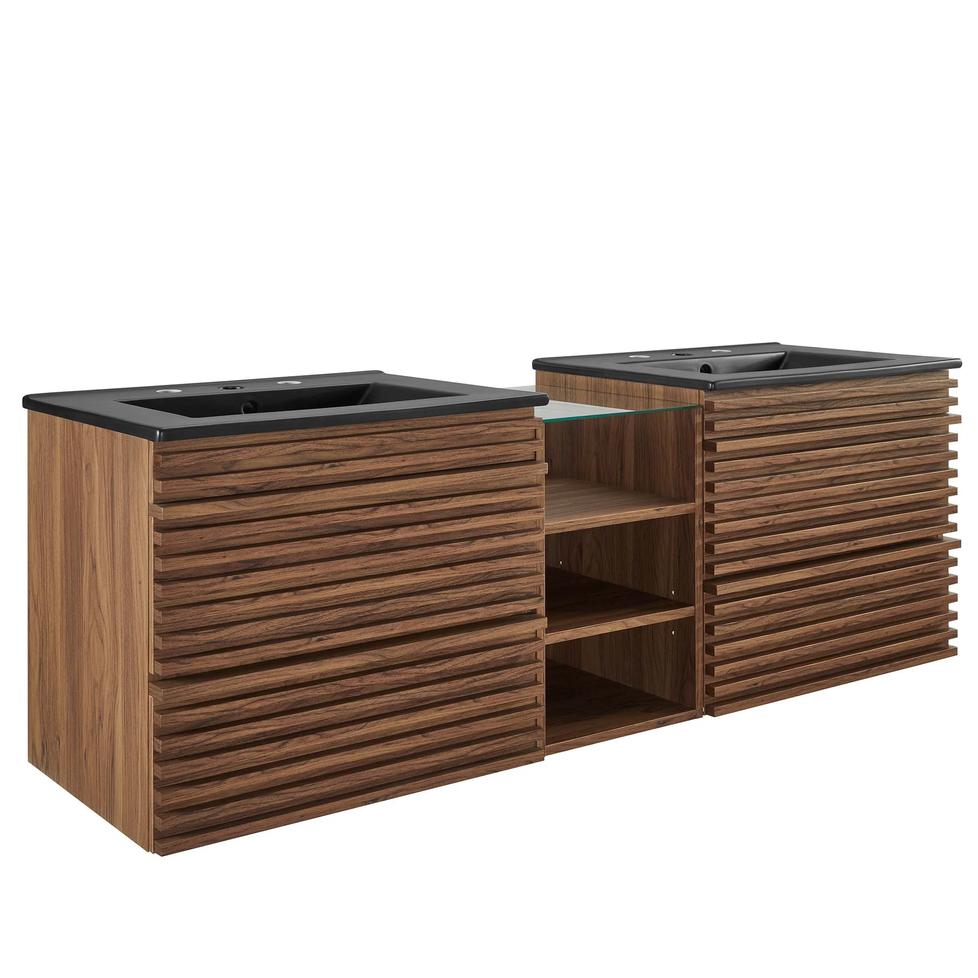 Render 62" Wall-Mount Double Sink Bathroom Vanity by Modway - Image 2