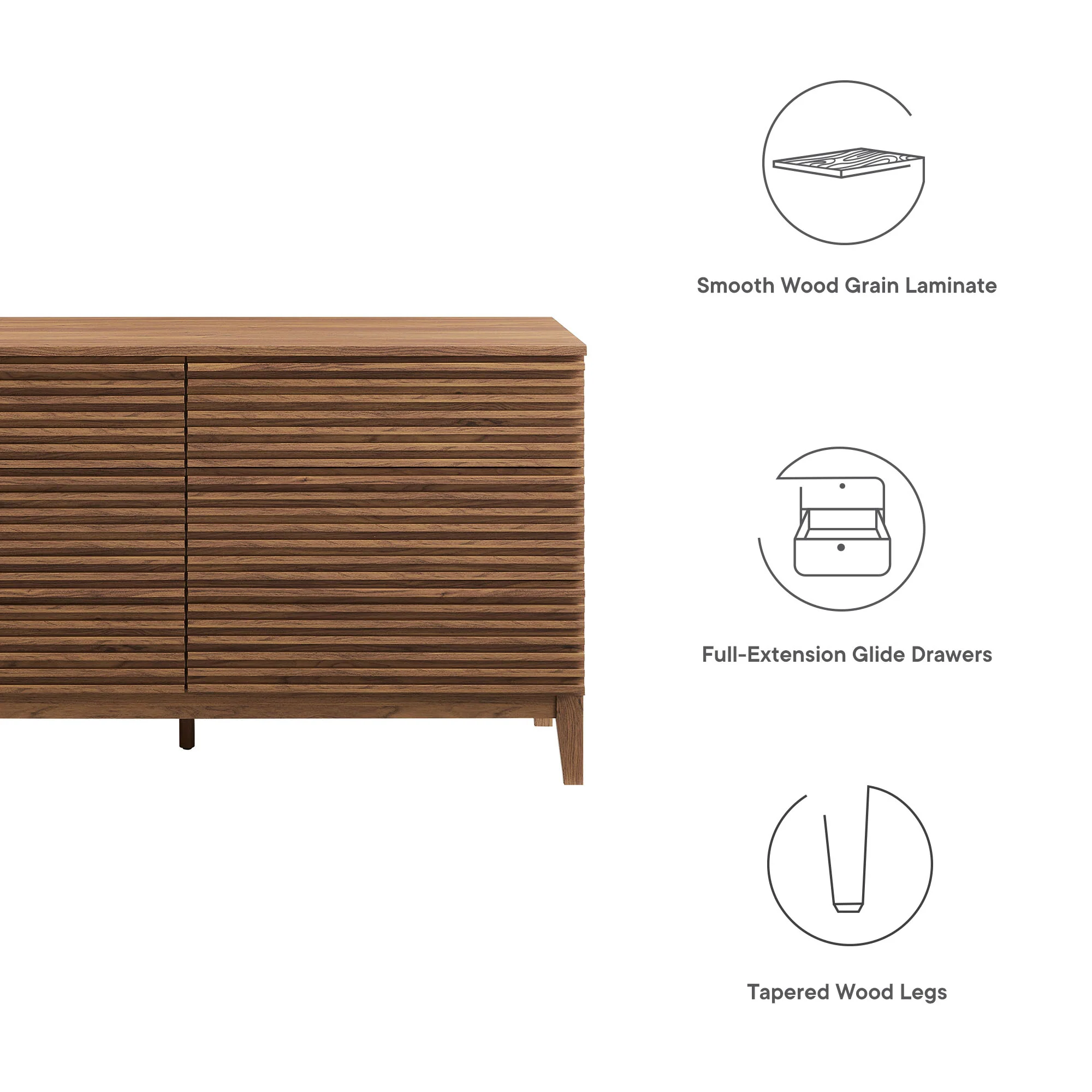 Render 63Ó 6-Drawer Dresser by Modway - Image 8