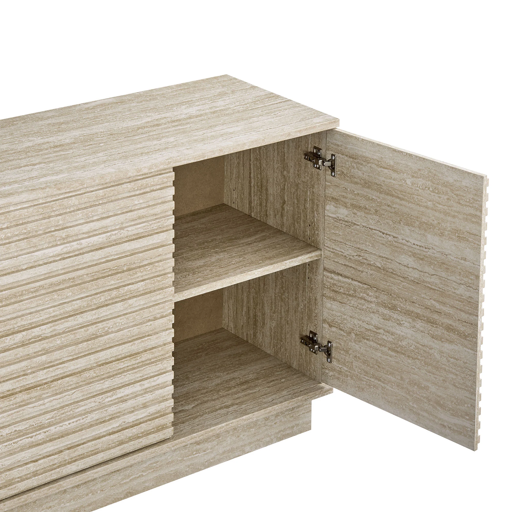 Render 70" Faux Travertine Sideboard Cabinet TV Stand by Modway - Image 6