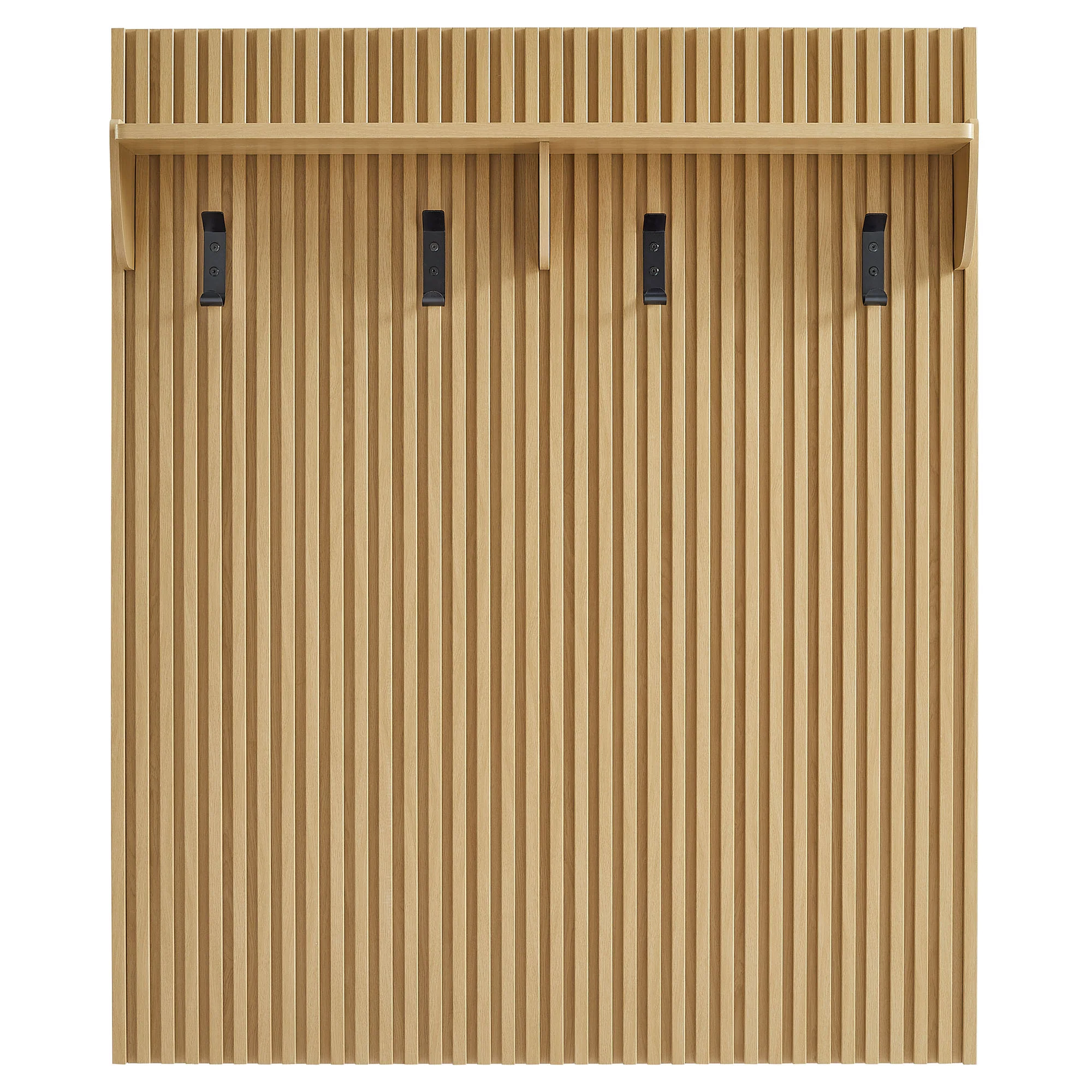 Render Fluted Coat Rack Panel With Shelf by Modway - Image 3