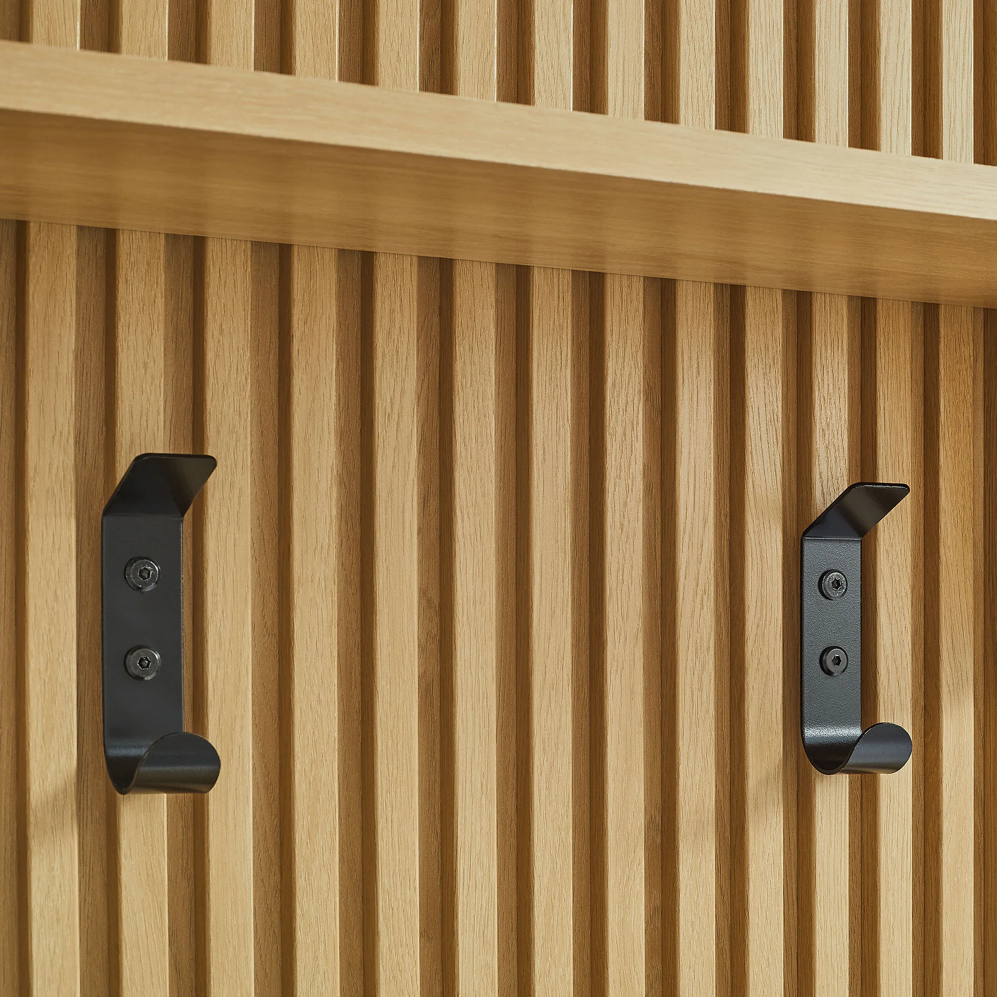 Render Fluted Coat Rack Panel With Shelf by Modway - Image 4