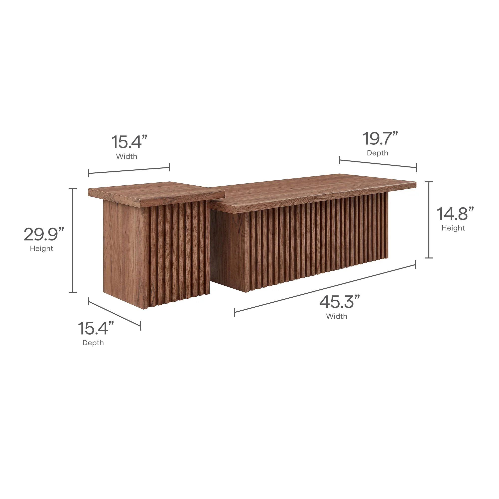 Render Nesting Coffee Tables Set of 2 by Modway - Image 8