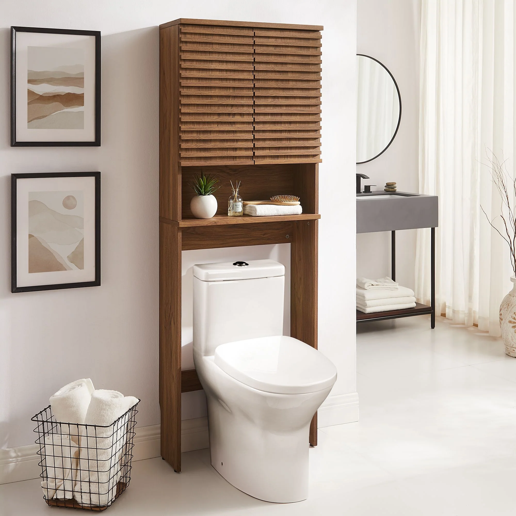 Render Over the Toilet Bathroom Storage Cabinet by Modway - Image 16
