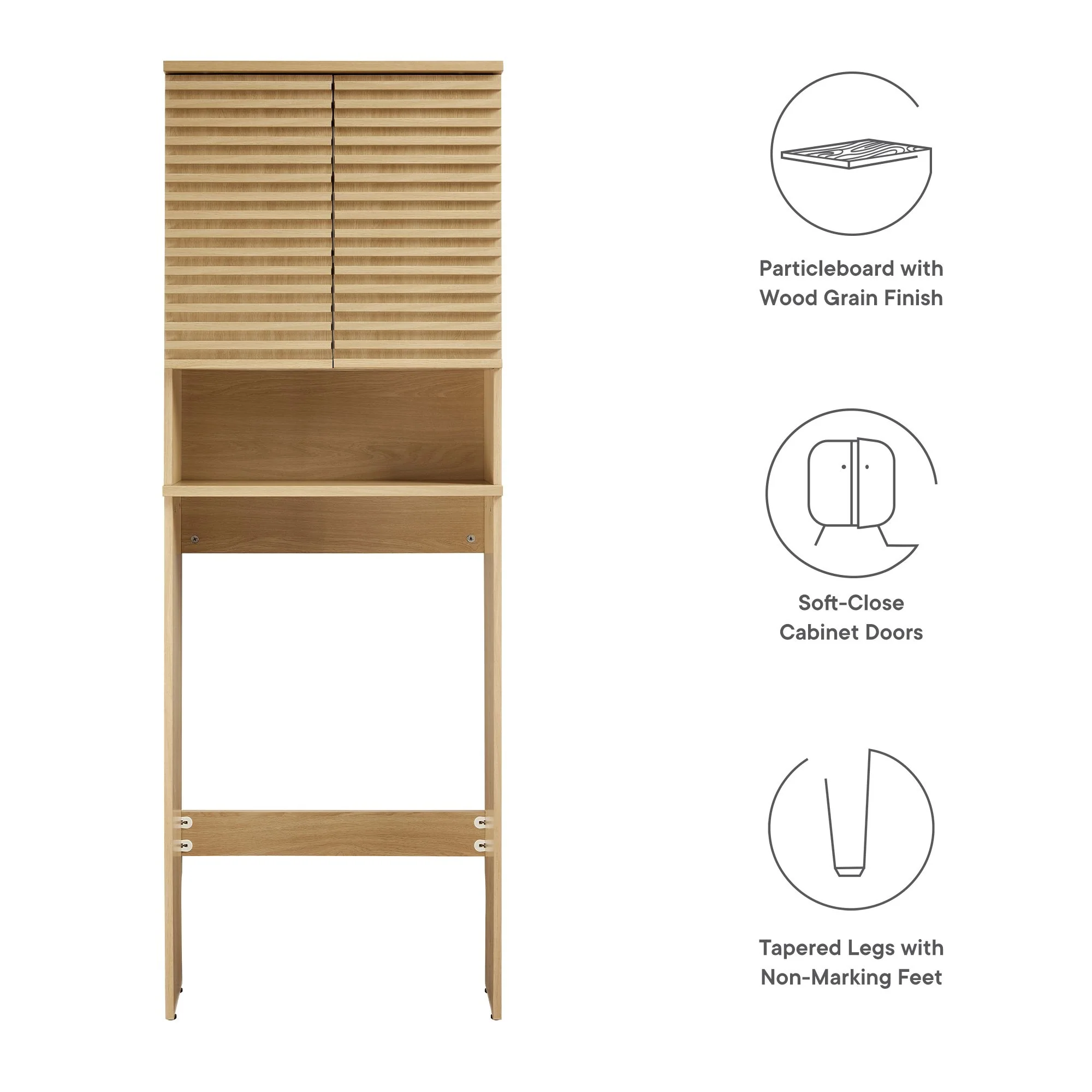 Render Over the Toilet Bathroom Storage Cabinet by Modway - Image 8