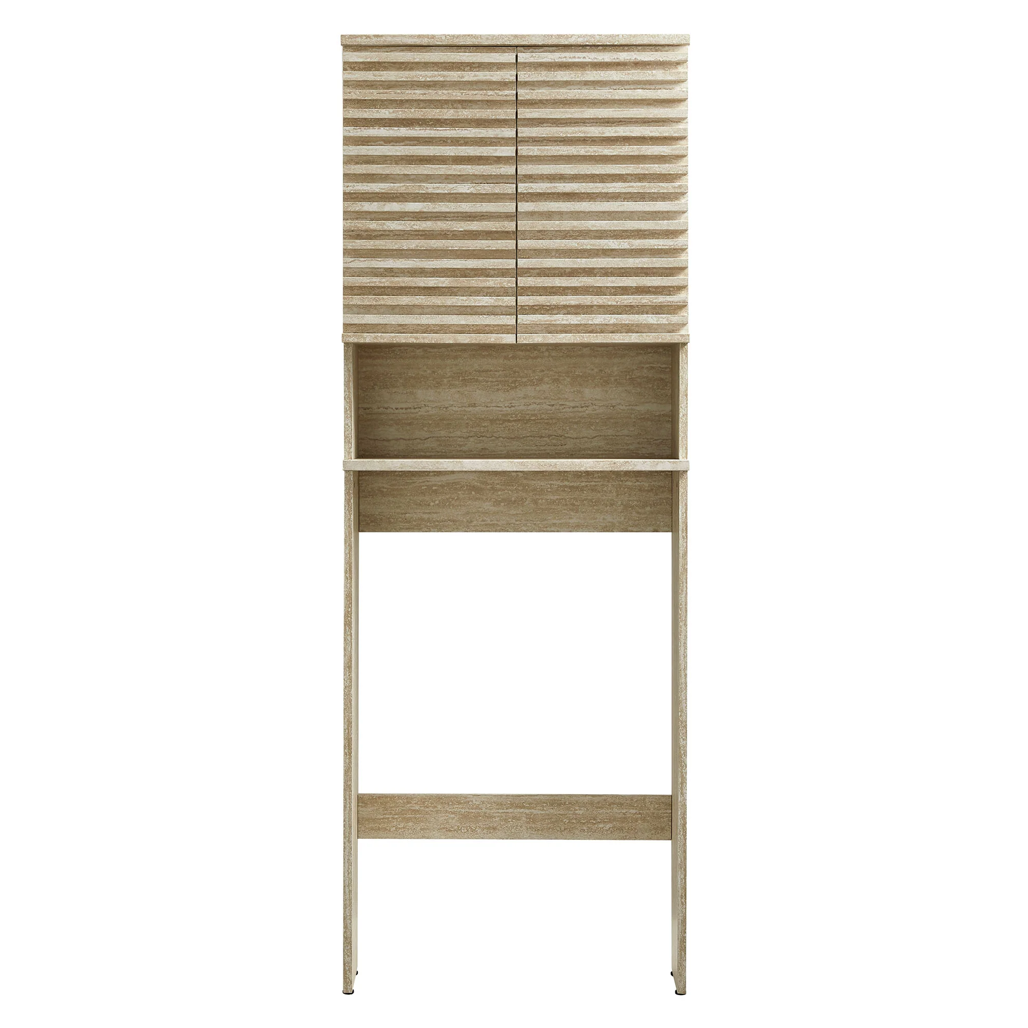 Render Over the Toilet Faux Travertine Bathroom Storage Cabinet by Modway - Image 4