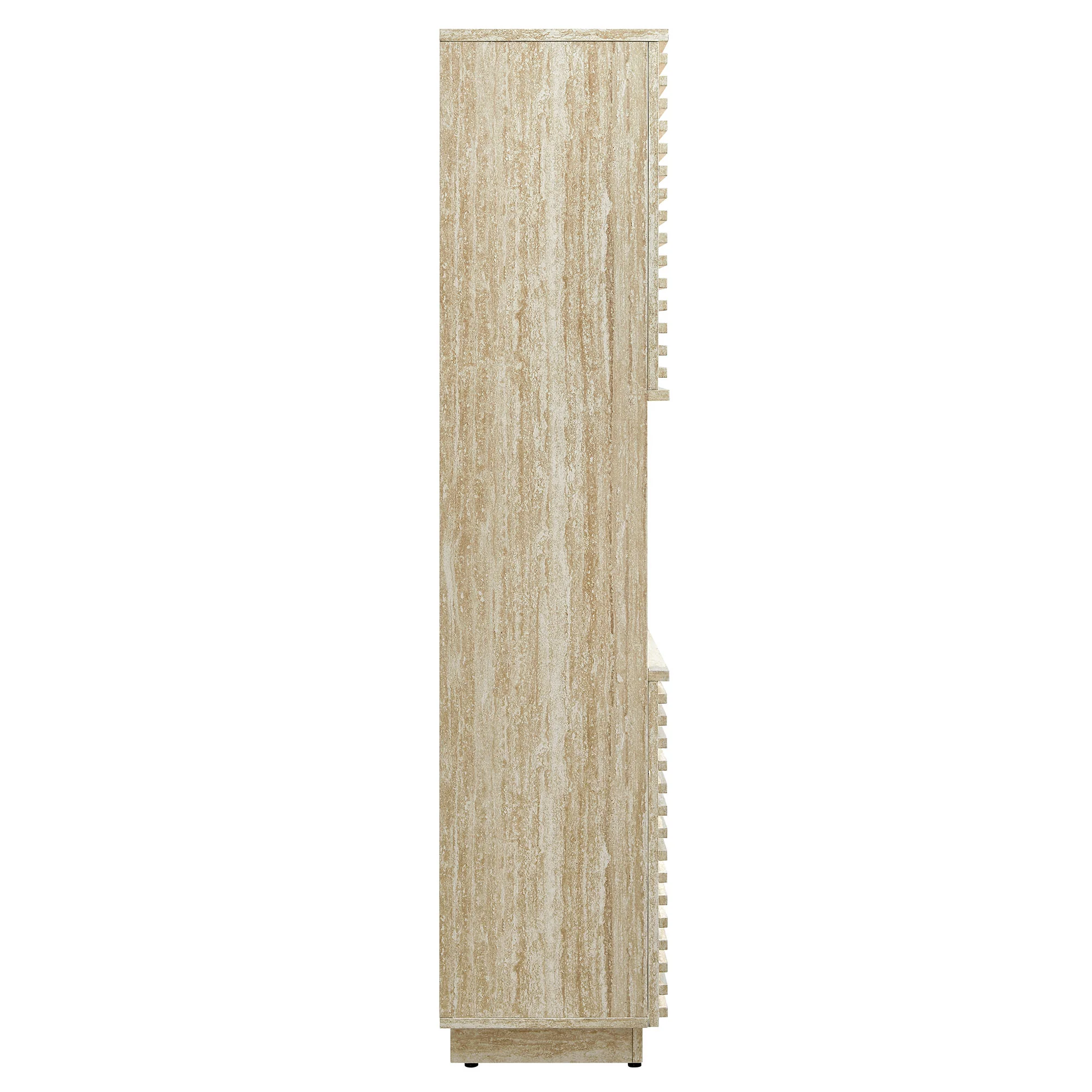 Render Tall Faux Travertine Linen Storage Cabinet by Modway - Image 3