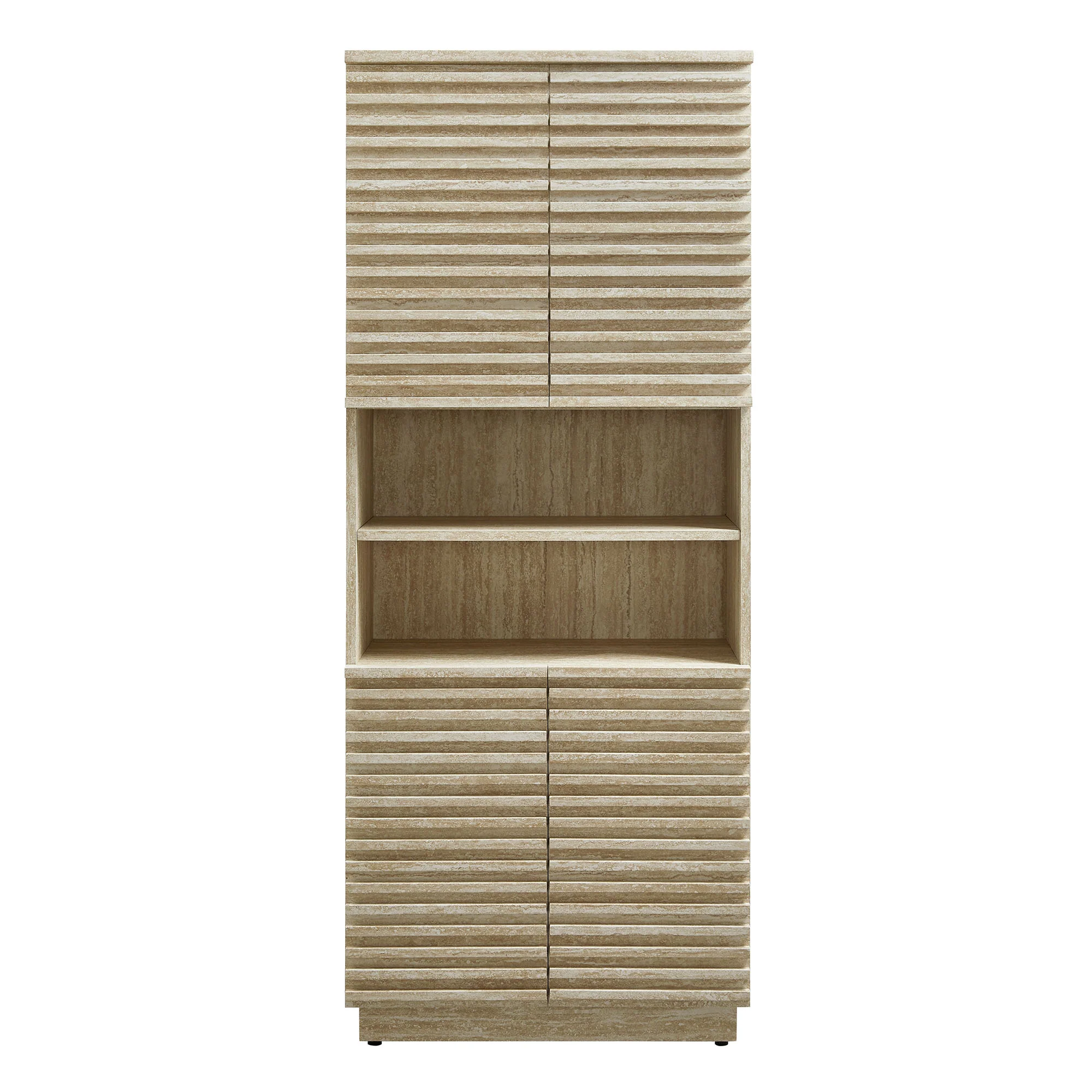 Render Tall Faux Travertine Linen Storage Cabinet by Modway - Image 4