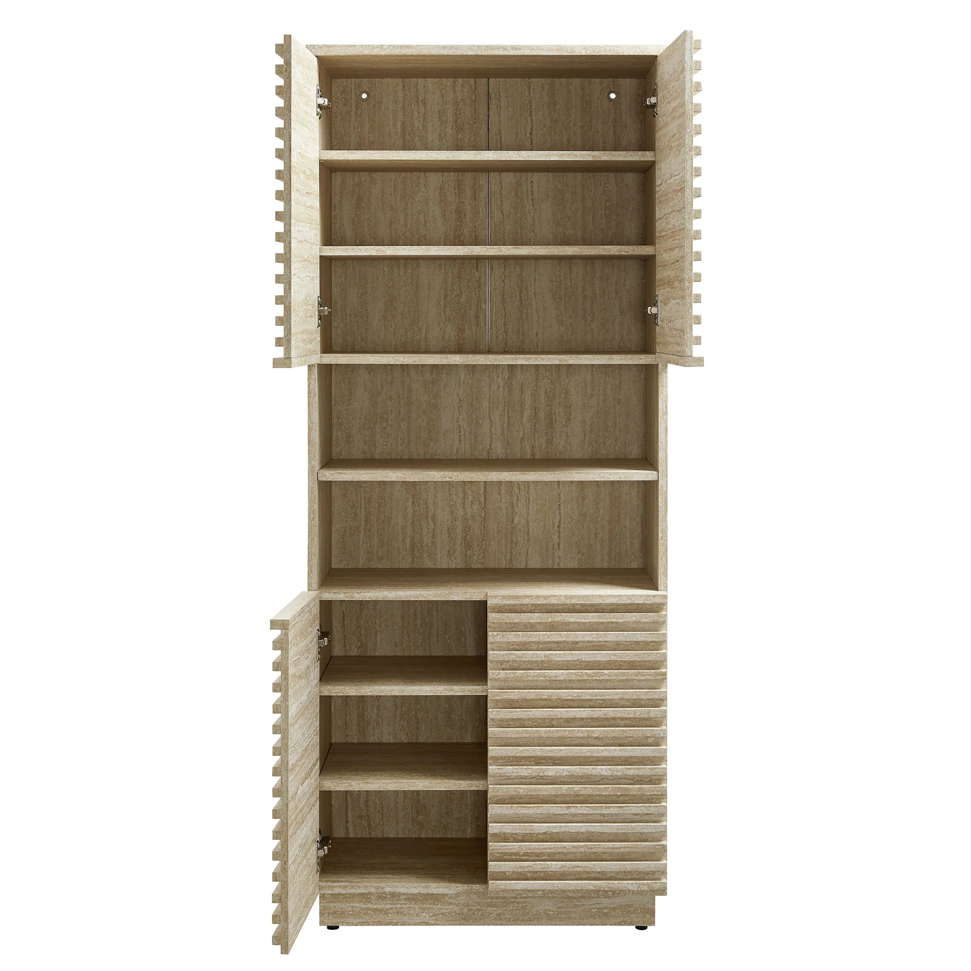 Render Tall Faux Travertine Linen Storage Cabinet by Modway - Image 5
