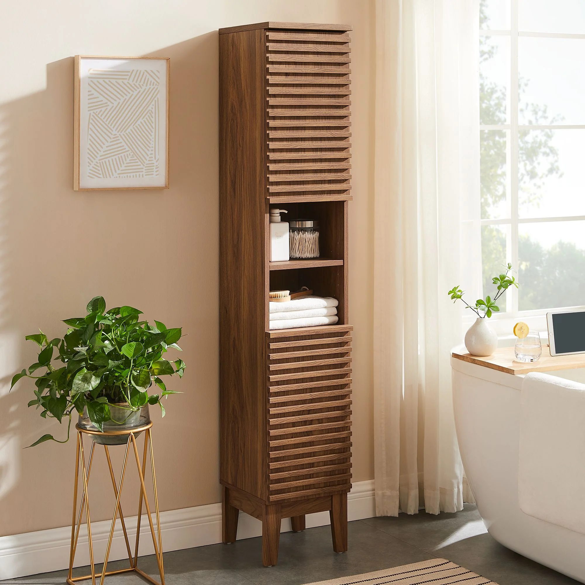 Render Tall Narrow Bathroom Storage Cabinet by Modway - Image 18