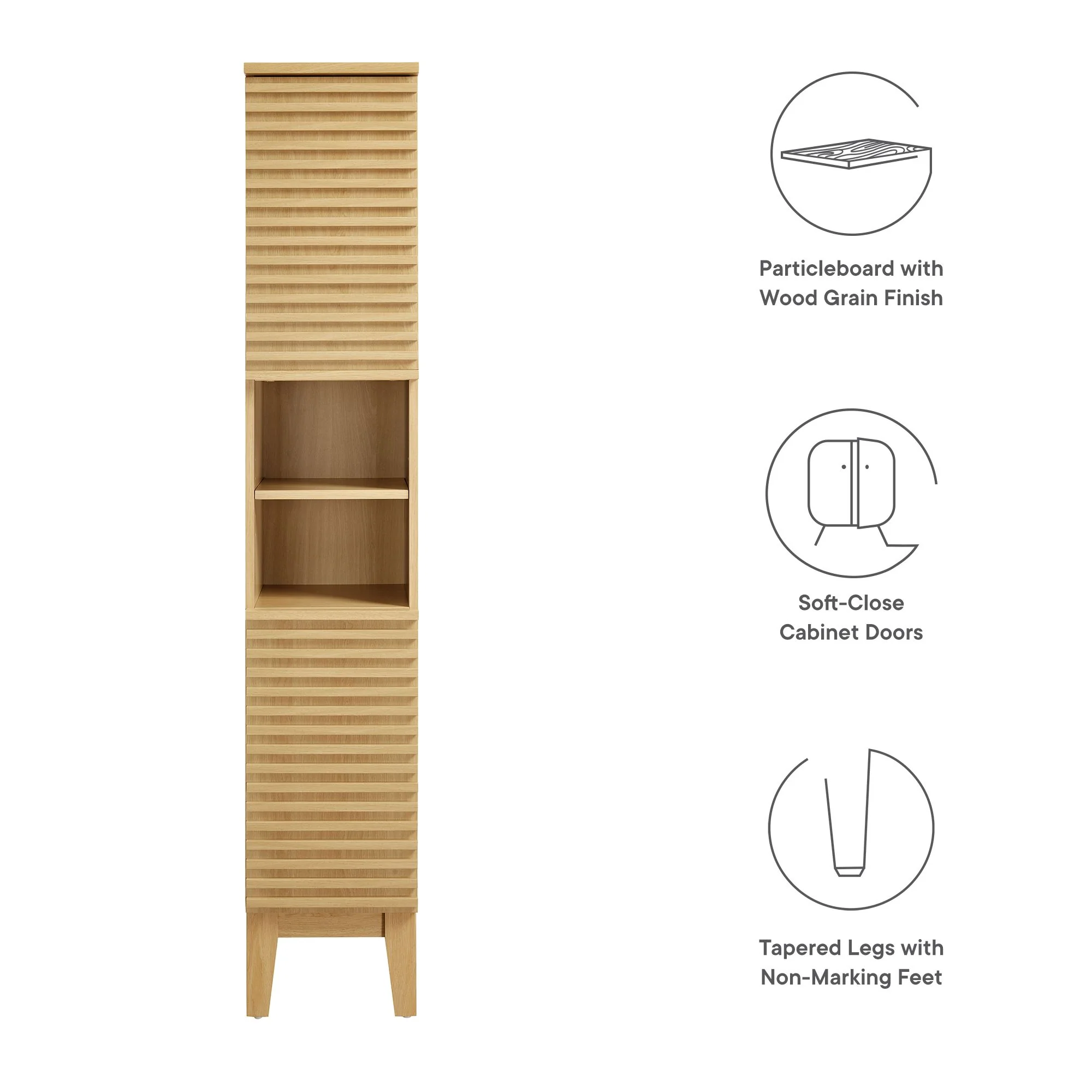 Render Tall Narrow Bathroom Storage Cabinet by Modway - Image 9