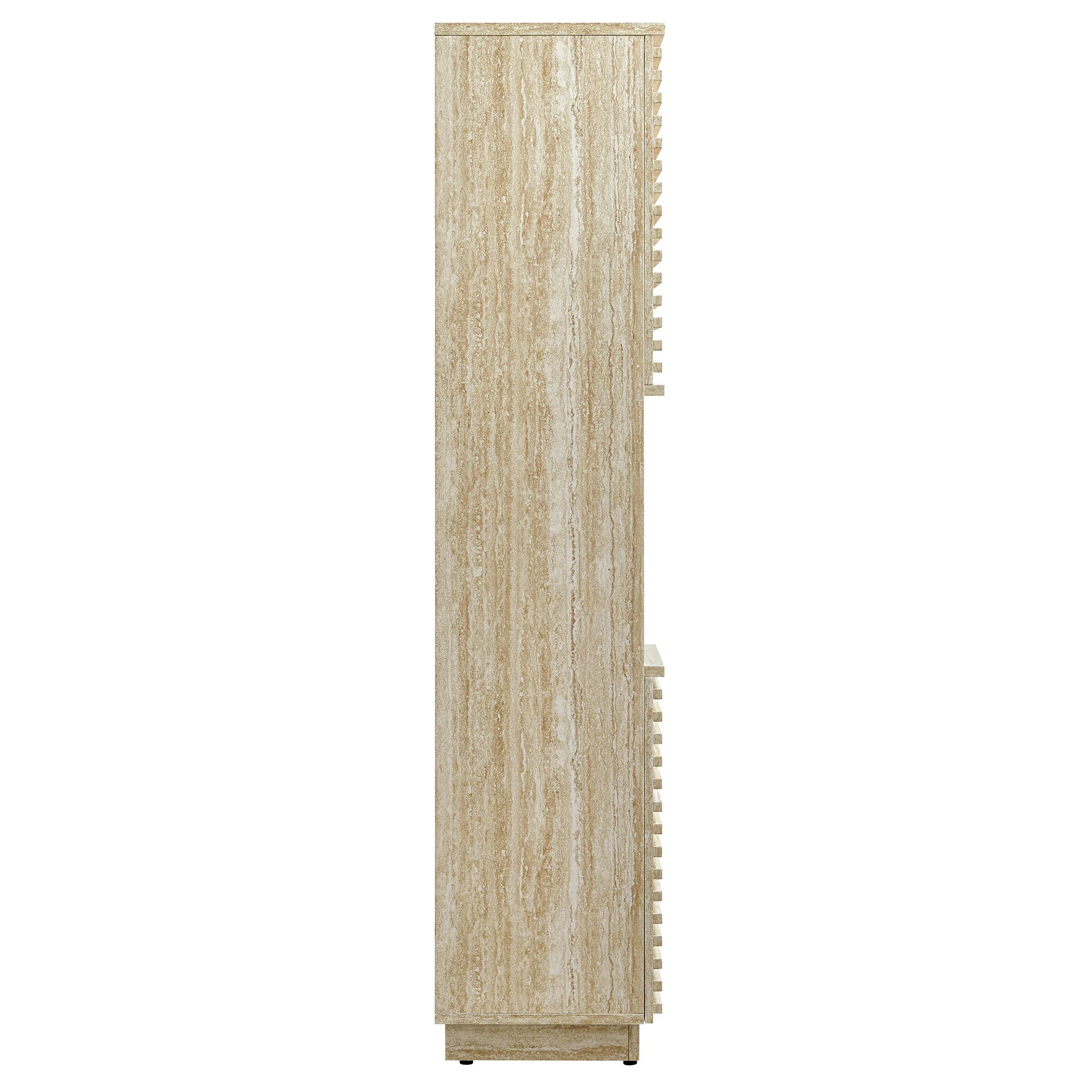 Render Tall Narrow Faux Travertine Linen Storage Cabinet by Modway - Image 3