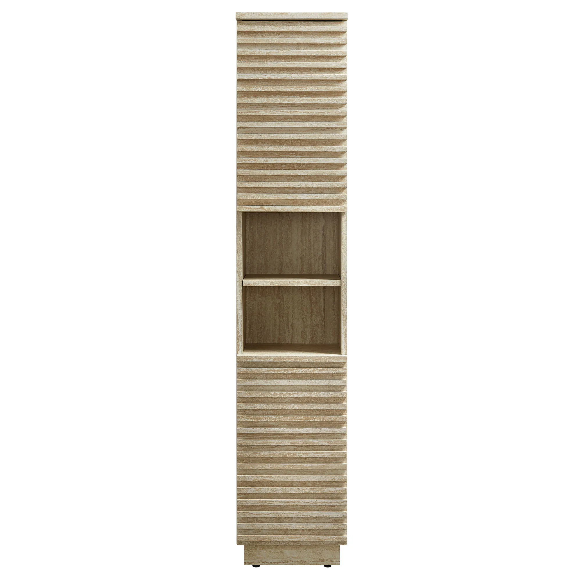 Render Tall Narrow Faux Travertine Linen Storage Cabinet by Modway - Image 4