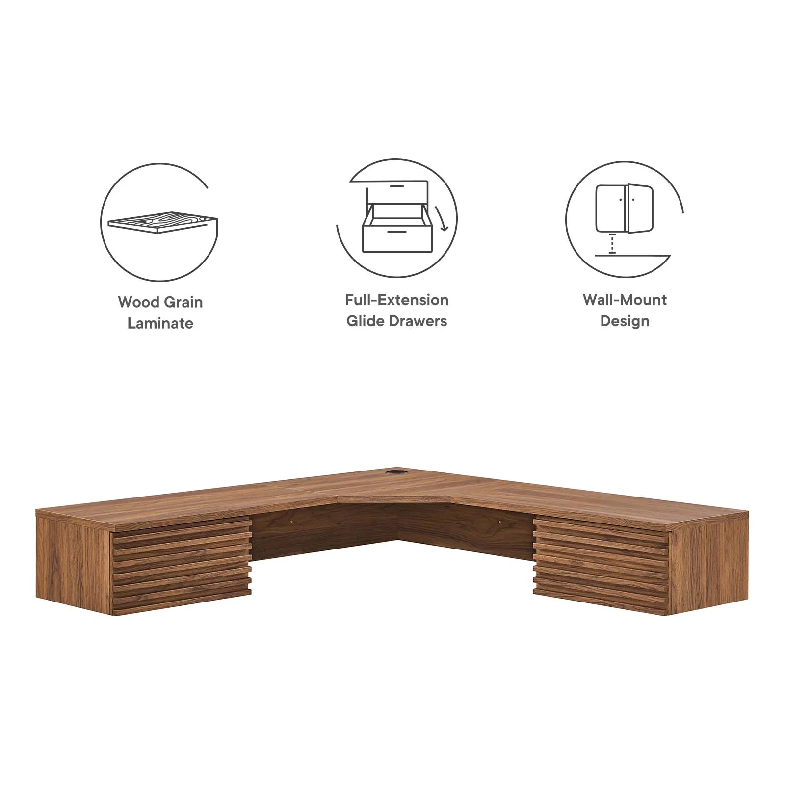 Render Wall Mount Corner Office Desk By Modway - EEI-6181 - Image 22