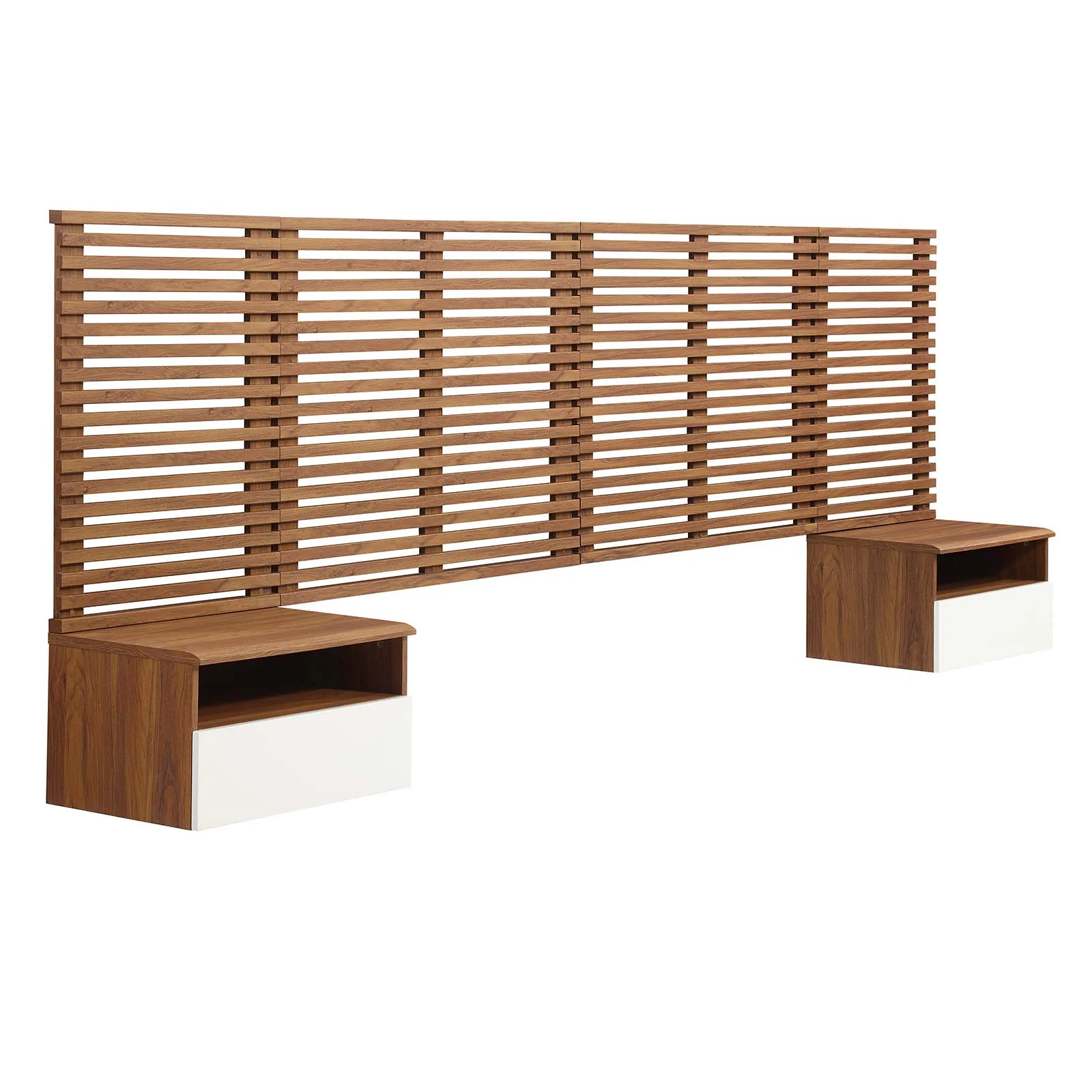 Render Wall Mount King Headboard and Modern Nightstands By Modway - MOD-7114 - Image 2