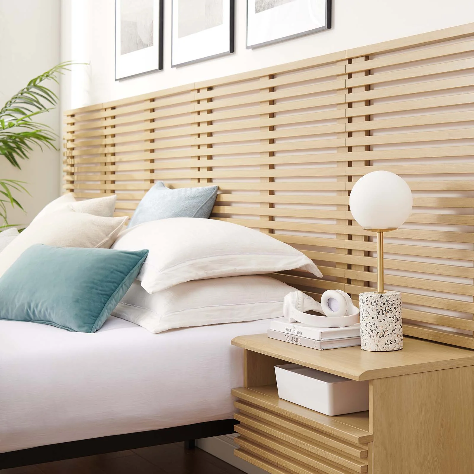 Render Wall Mount King Headboard and Modern Nightstands By Modway - MOD-7117 - Image 14