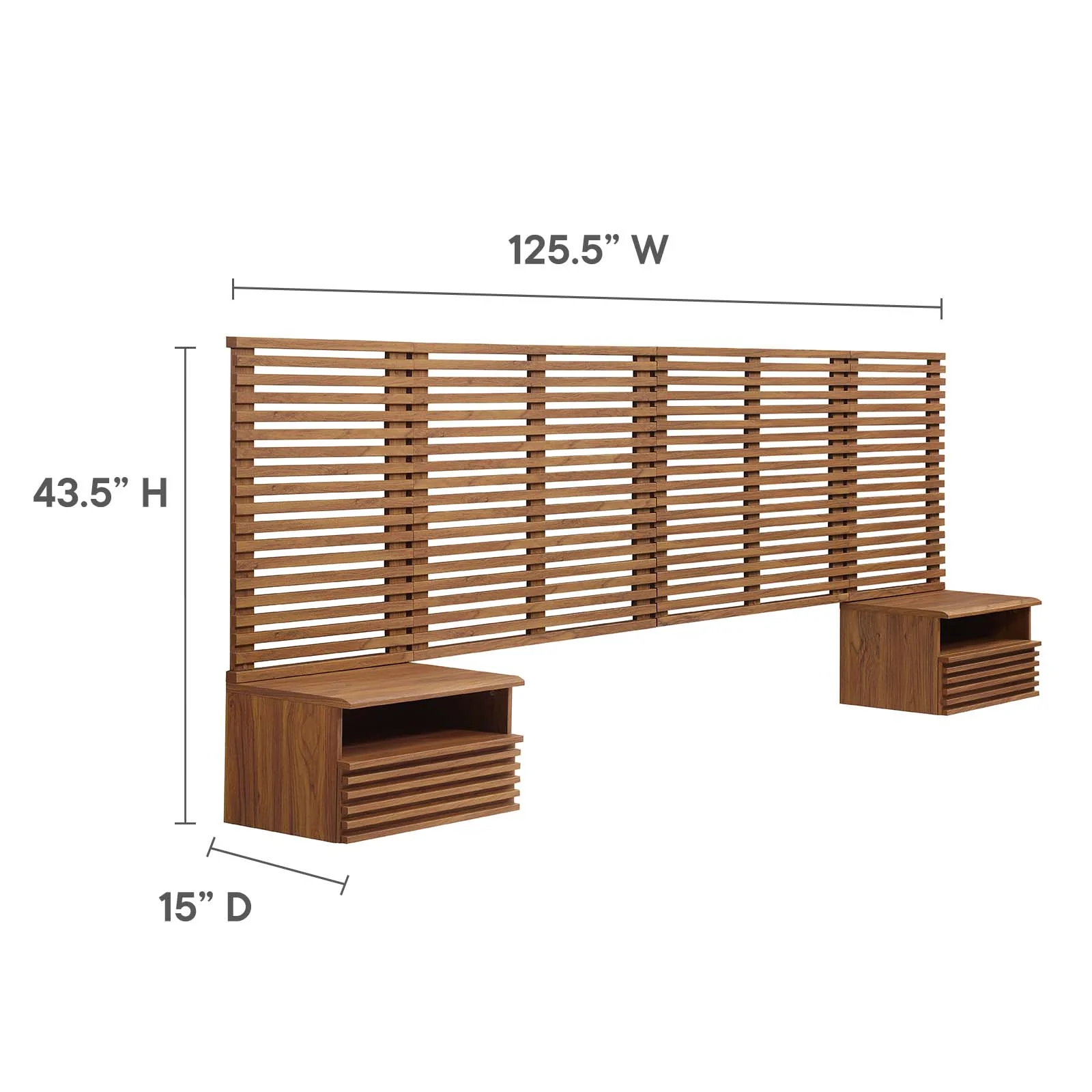 Render Wall Mount King Headboard and Modern Nightstands By Modway - MOD-7117 - Image 20