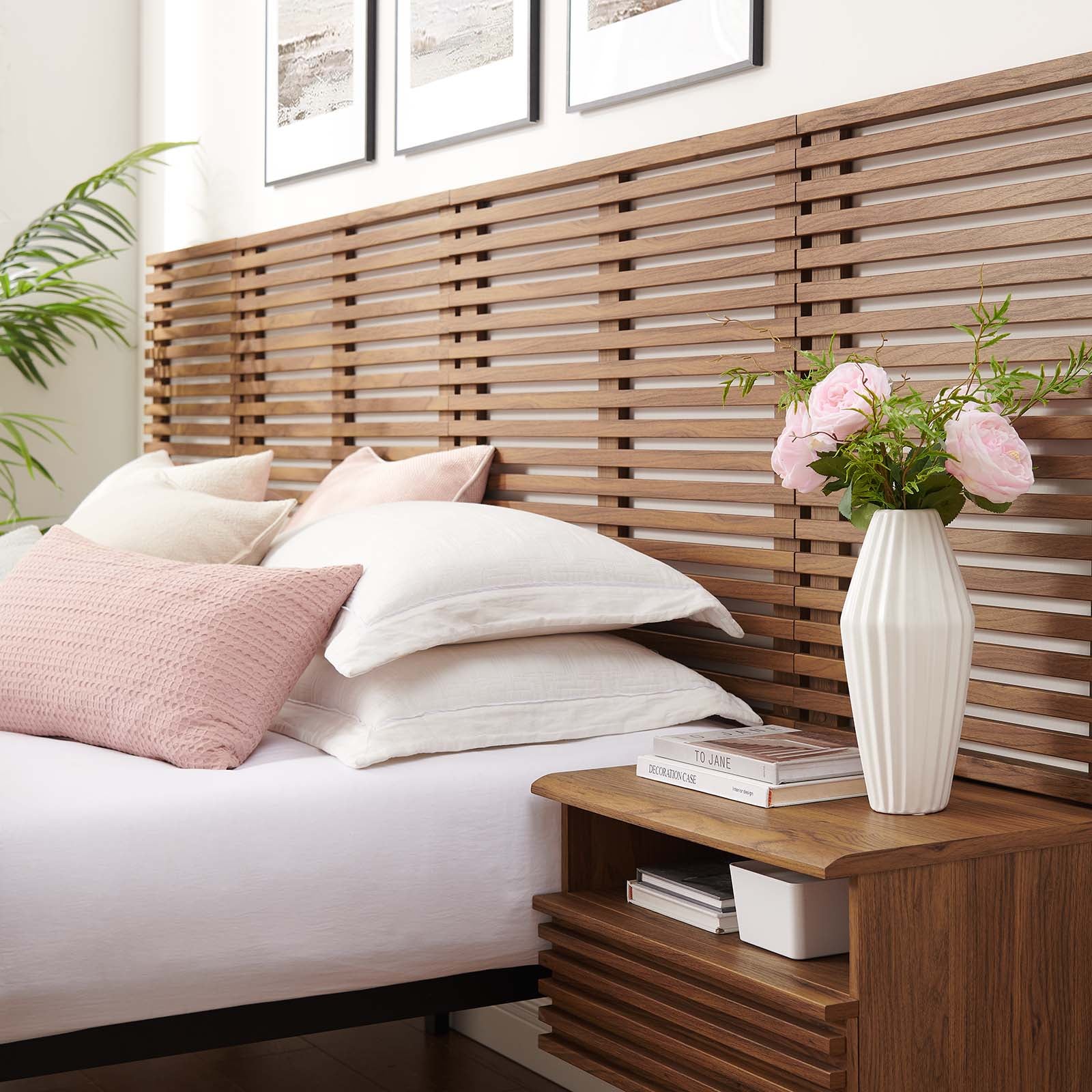 Render Wall Mount King Headboard and Modern Nightstands By Modway - MOD-7117 - Image 21