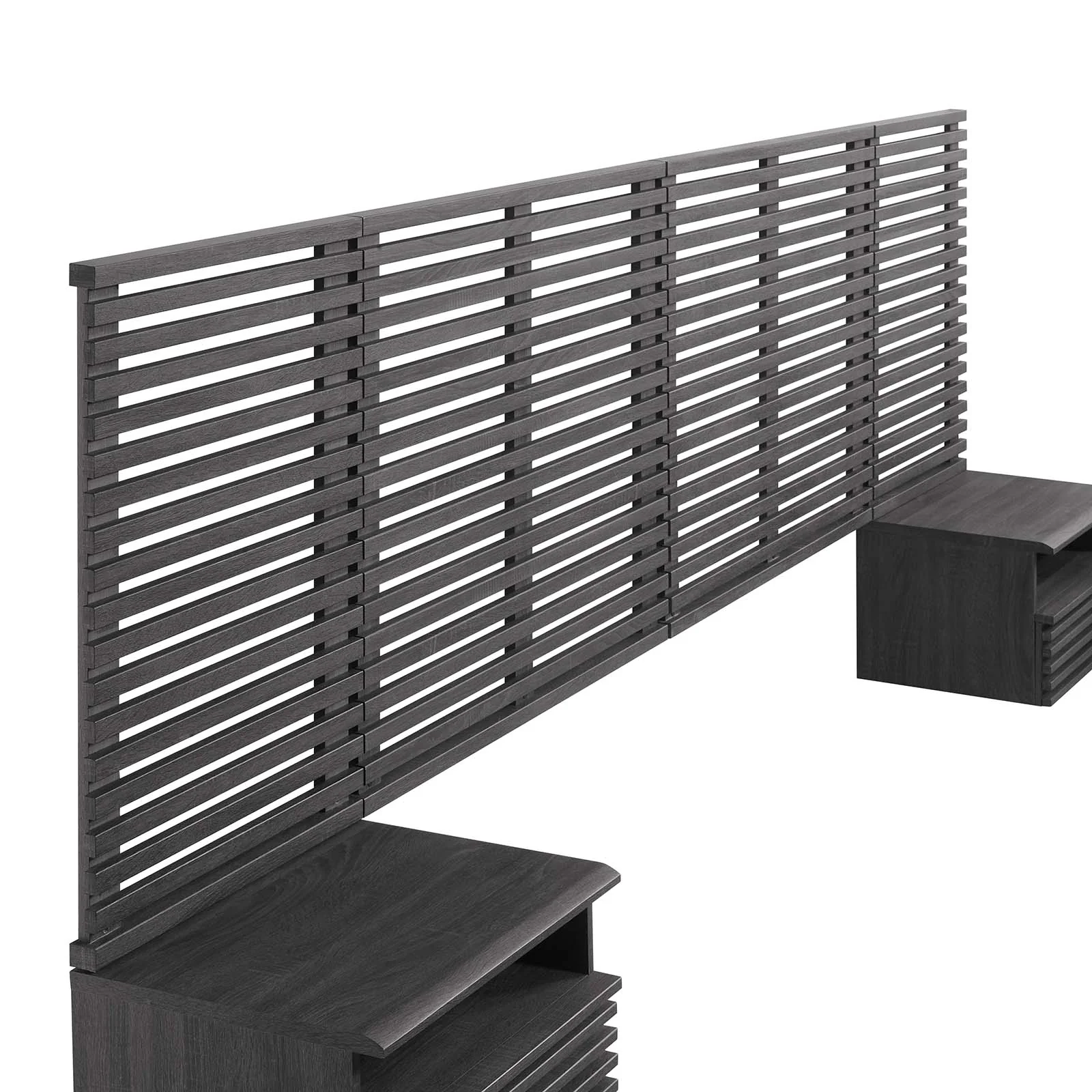 Render Wall Mount King Headboard and Modern Nightstands By Modway - MOD-7117 - Image 4