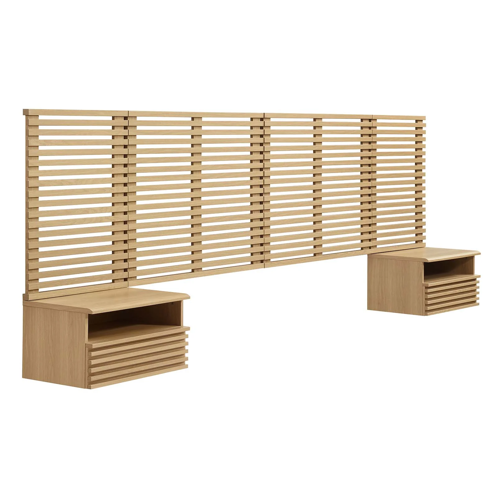 Render Wall Mount King Headboard and Modern Nightstands By Modway - MOD-7117 - Image 9