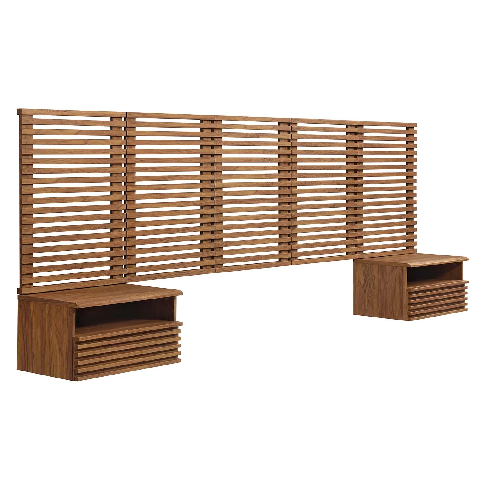 Render Wall Mount Queen Headboard and Modern Nightstands By Modway - MOD-7116 - Image 16