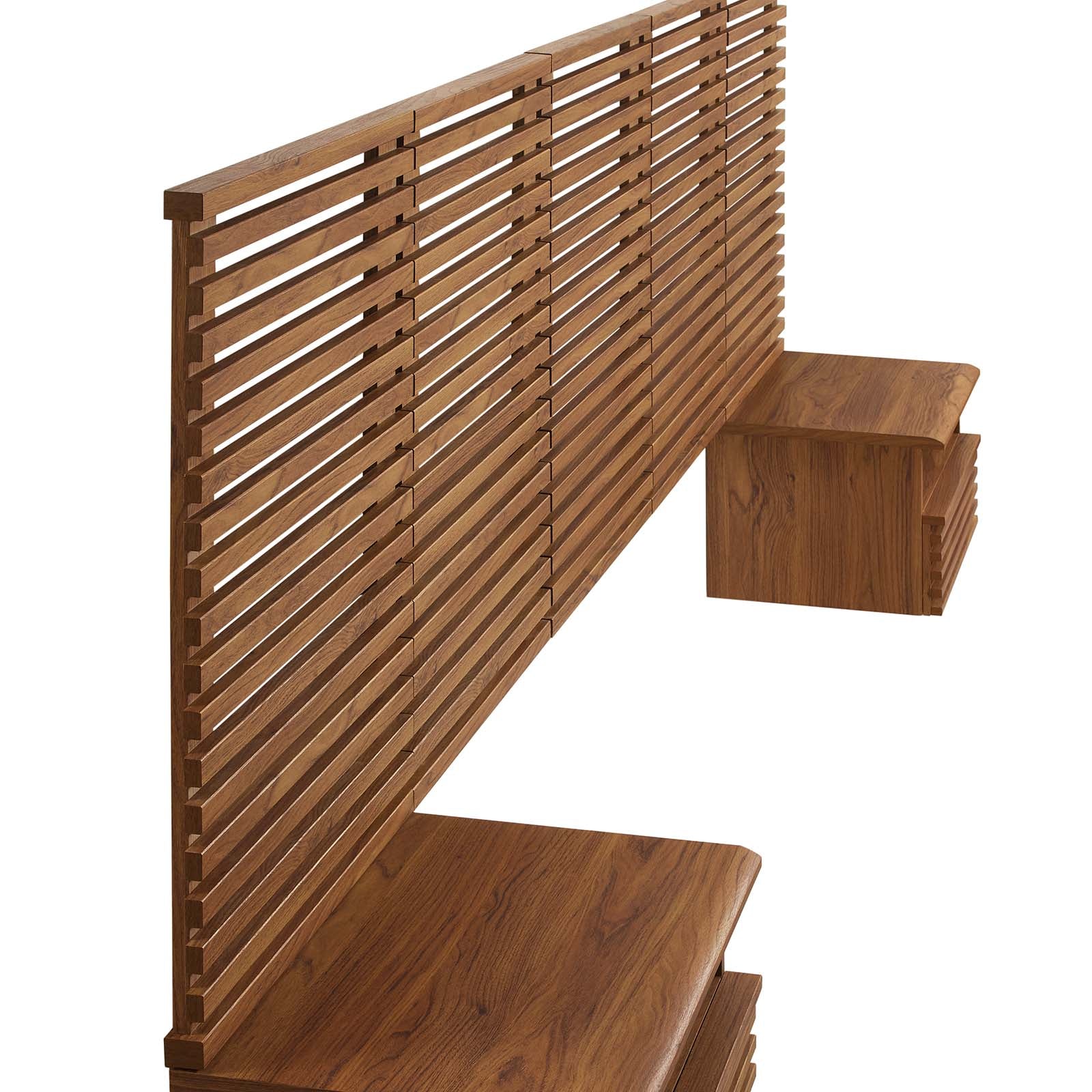 Render Wall Mount Queen Headboard and Modern Nightstands By Modway - MOD-7116 - Image 18