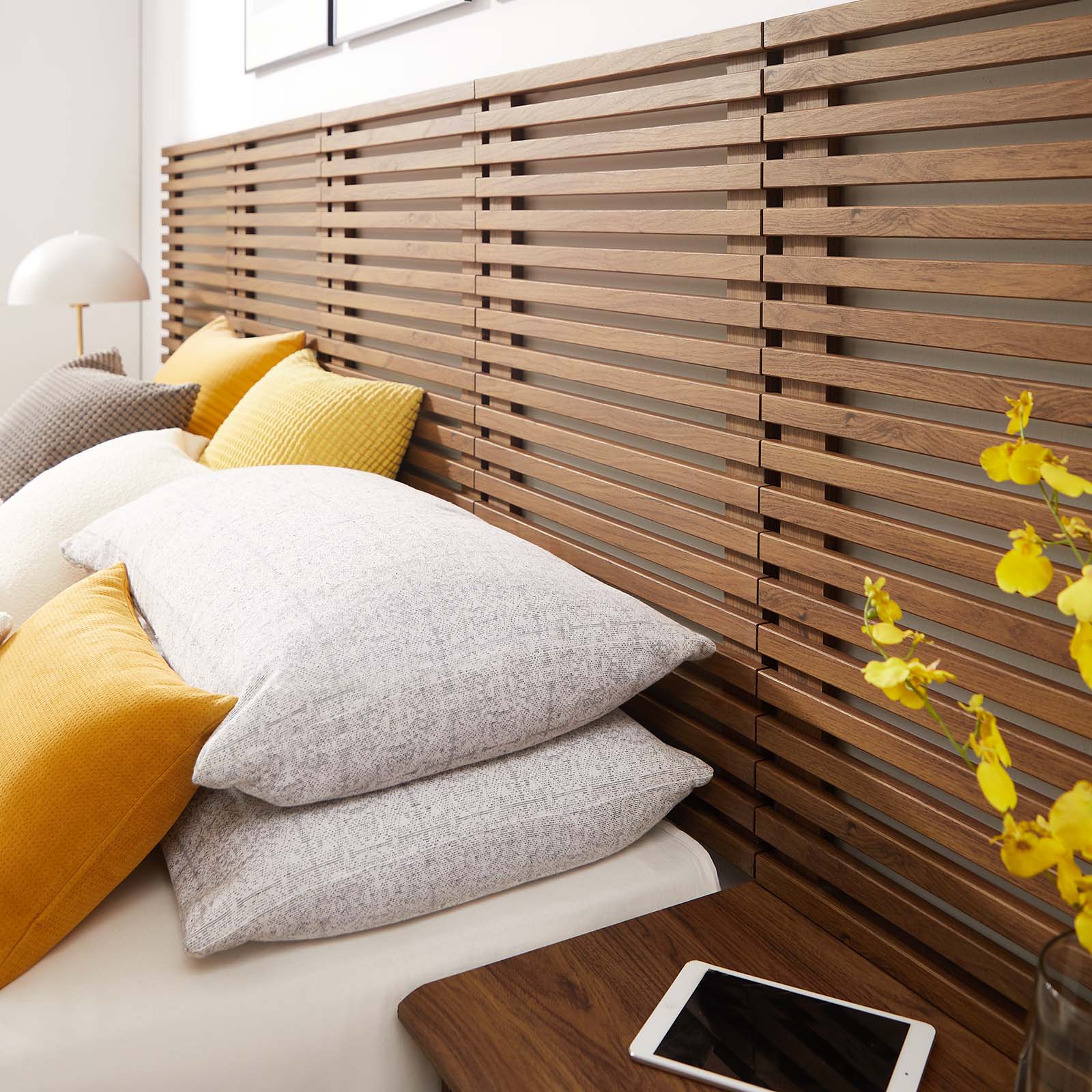 Render Wall Mount Queen Headboard and Modern Nightstands By Modway - MOD-7116 - Image 21