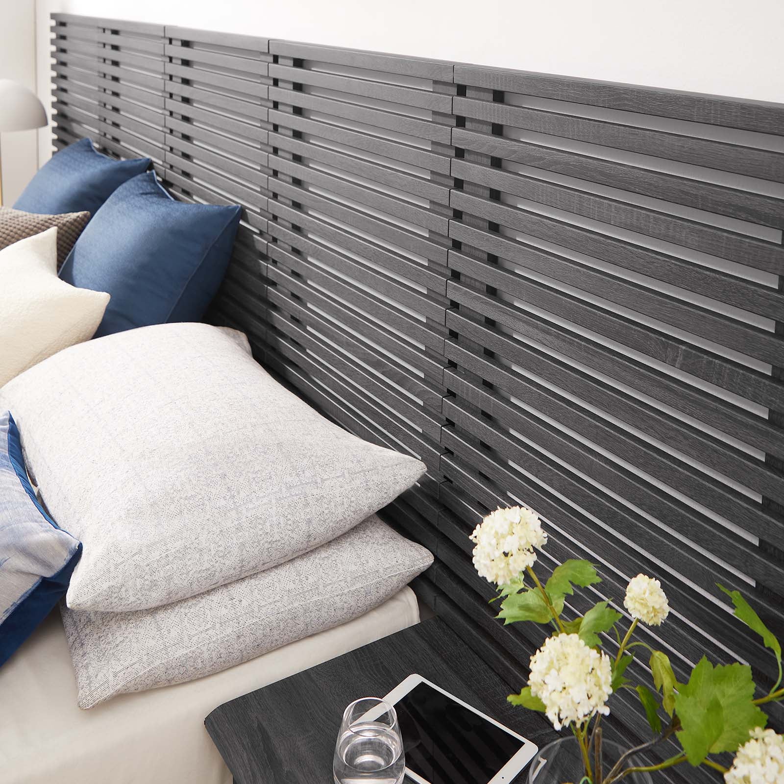 Render Wall Mount Queen Headboard and Modern Nightstands By Modway - MOD-7116 - Image 7