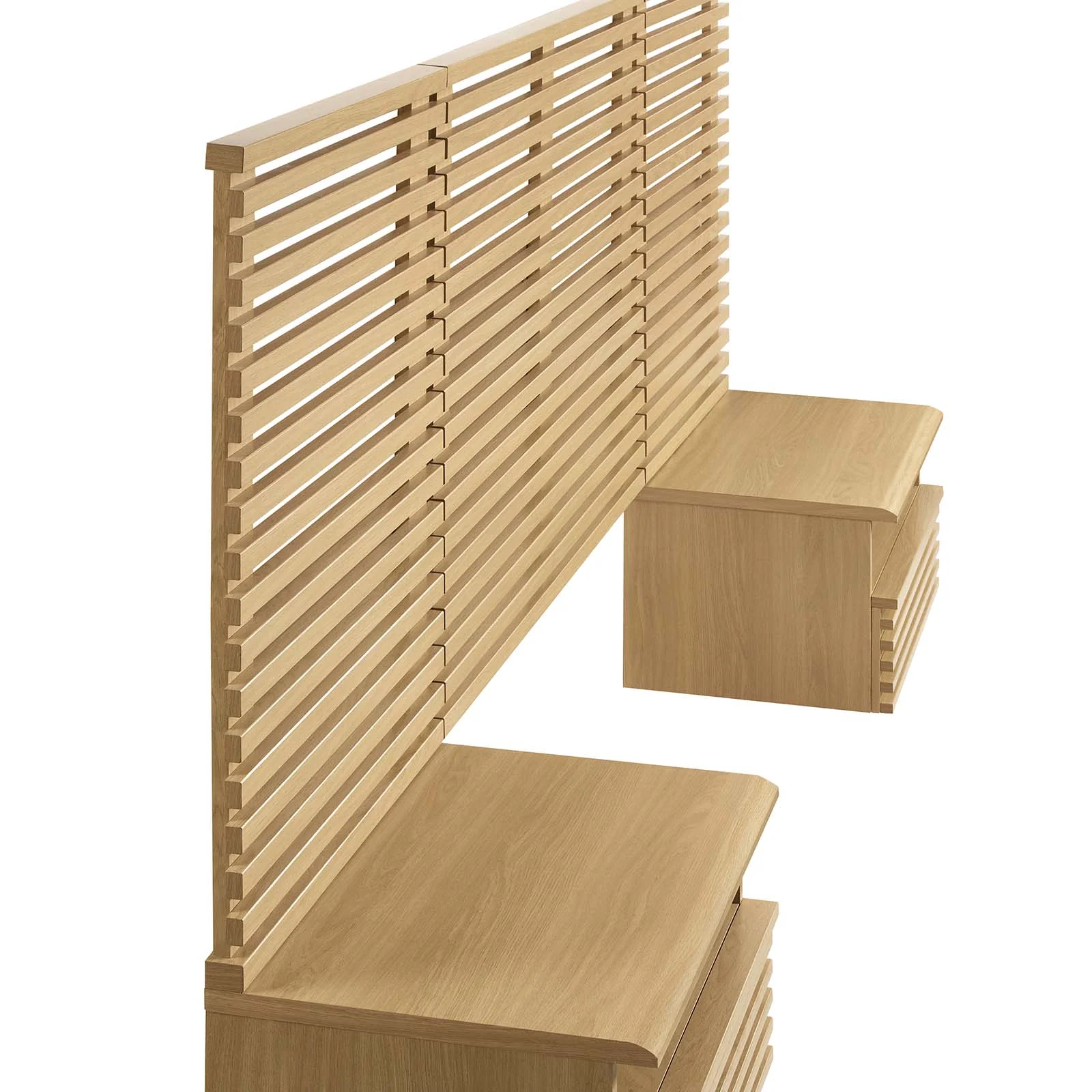 Render Wall Mount Twin Headboard and Modern Nightstands By Modway - MOD-7115 - Image 11