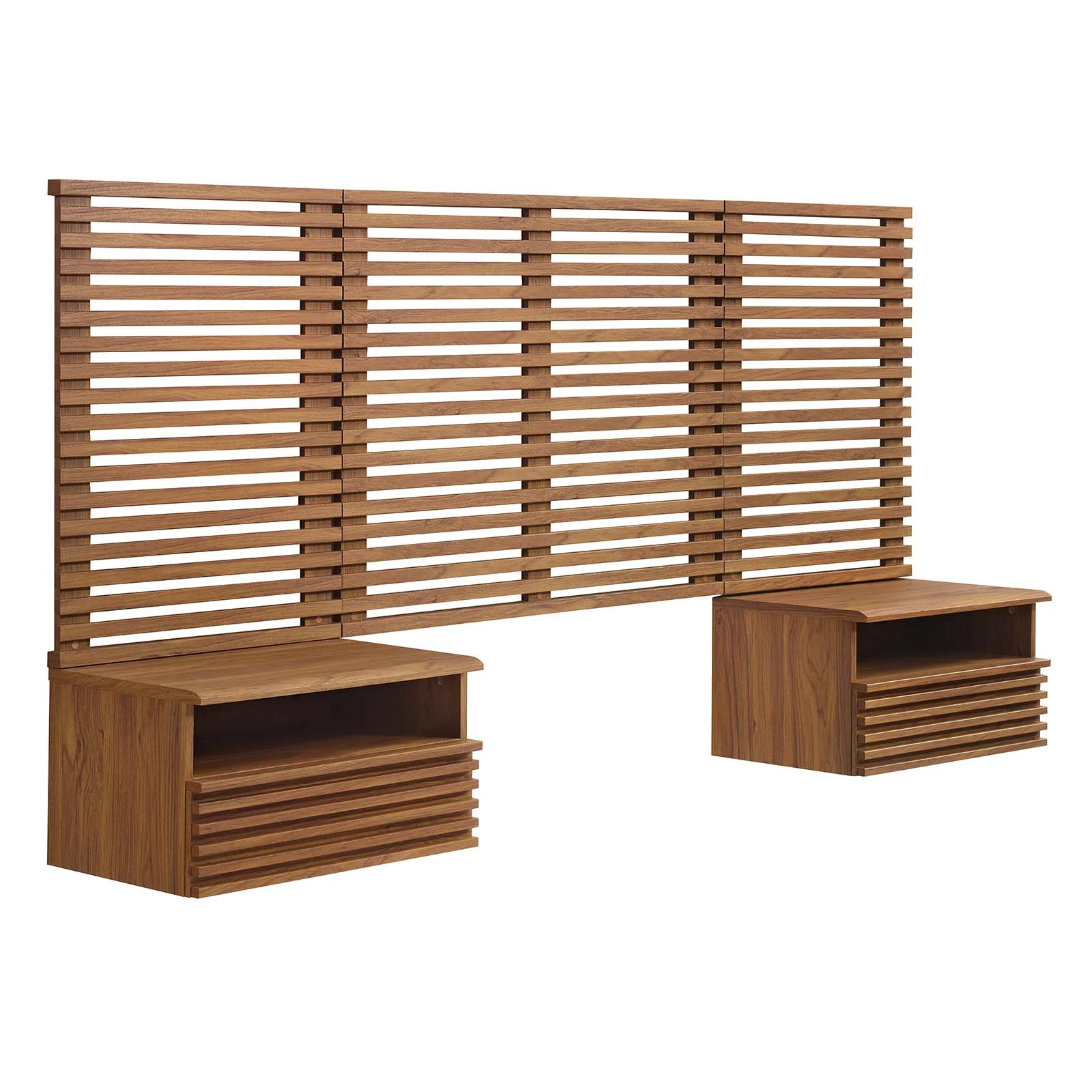 Render Wall Mount Twin Headboard and Modern Nightstands By Modway - MOD-7115 - Image 16