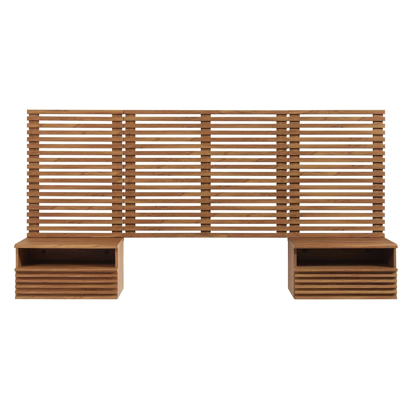 Render Wall Mount Twin Headboard and Modern Nightstands By Modway - MOD-7115 - Image 17