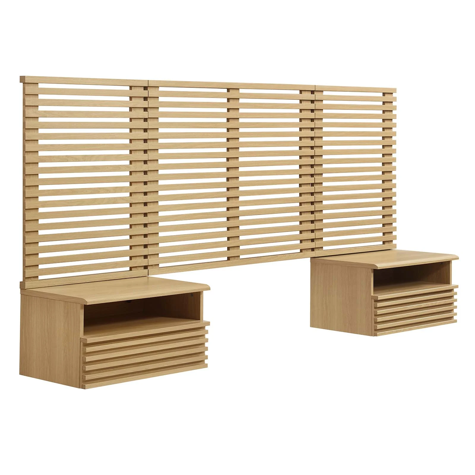 Render Wall Mount Twin Headboard and Modern Nightstands By Modway - MOD-7115 - Image 9