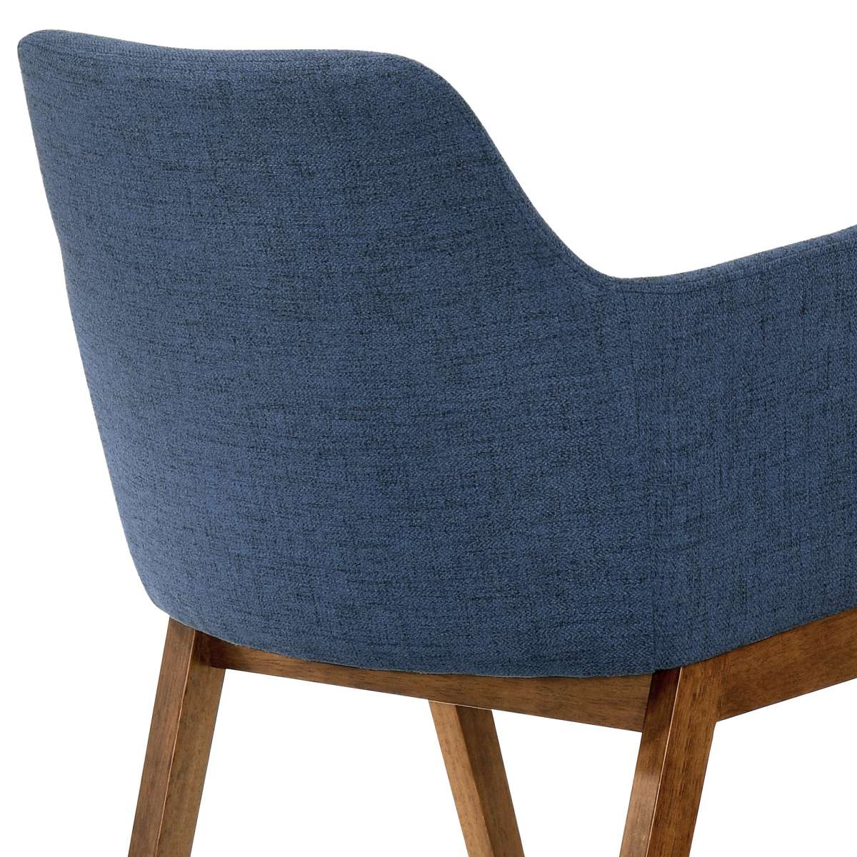 Renzo Blue Fabric and Walnut Wood Dining Side Chairs - Set of 2 By Armen Living - Image 4