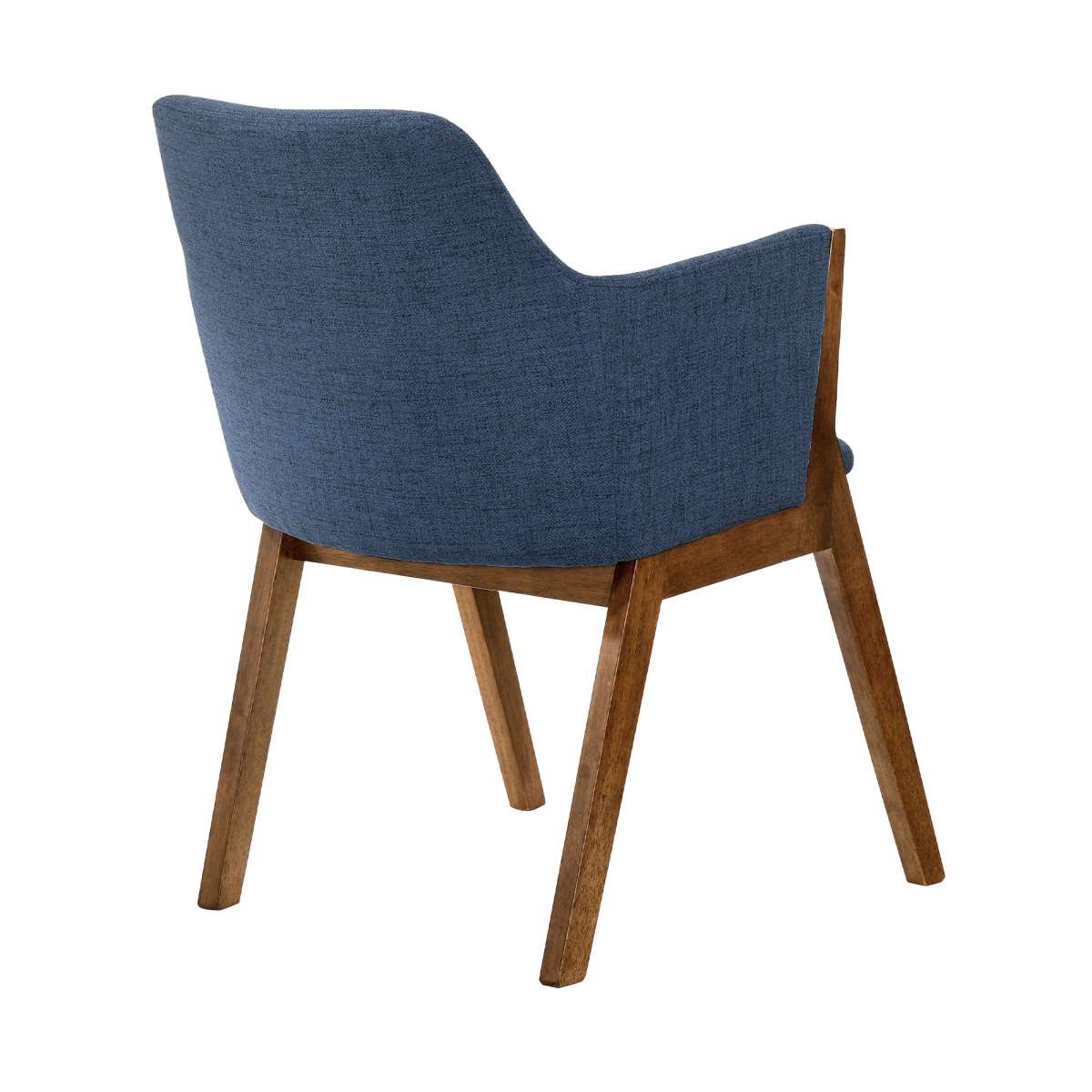 Renzo Blue Fabric and Walnut Wood Dining Side Chairs - Set of 2 By Armen Living - Image 8