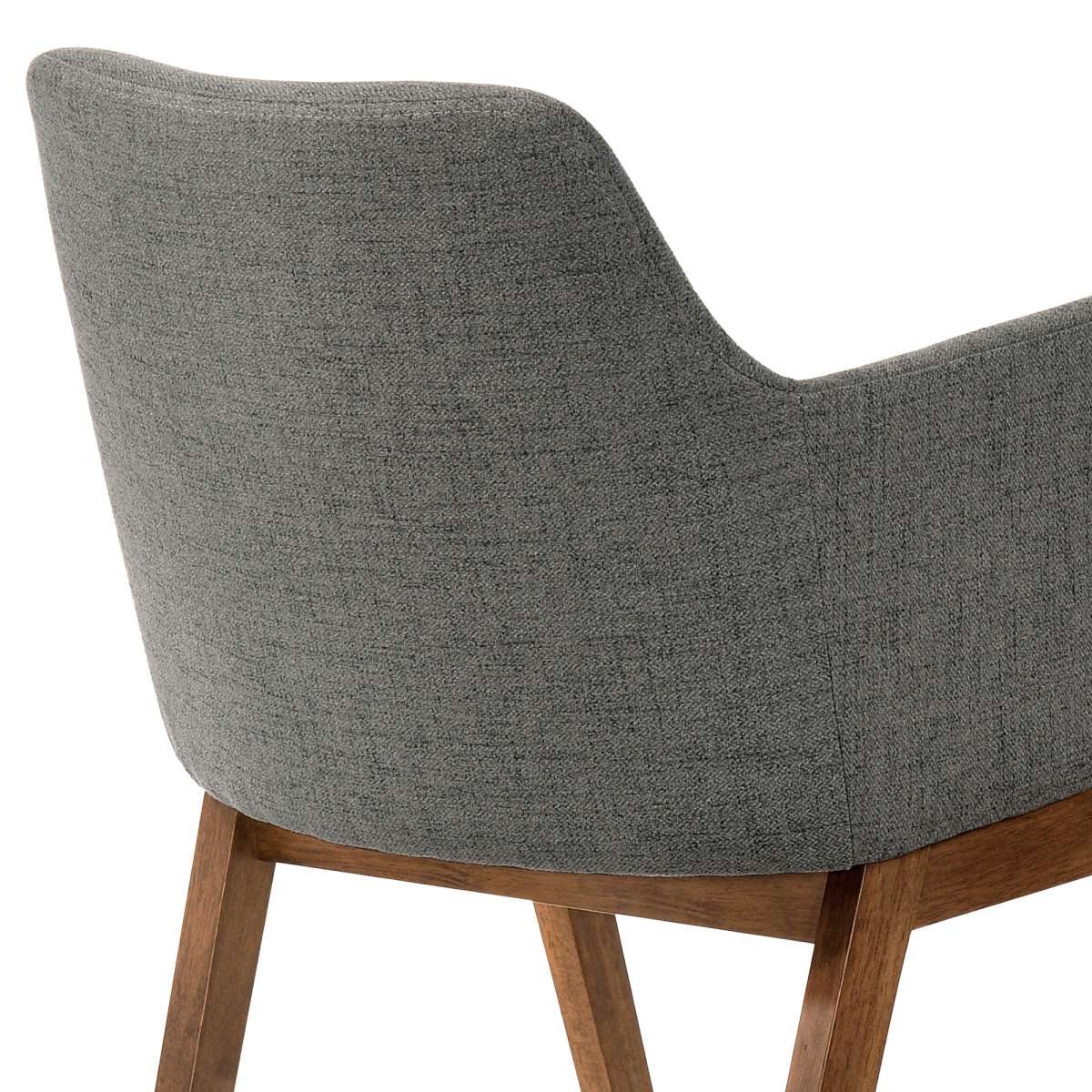 Renzo Charcoal Fabric and Walnut Wood Dining Side Chairs - Set of 2 By Armen Living - Image 7