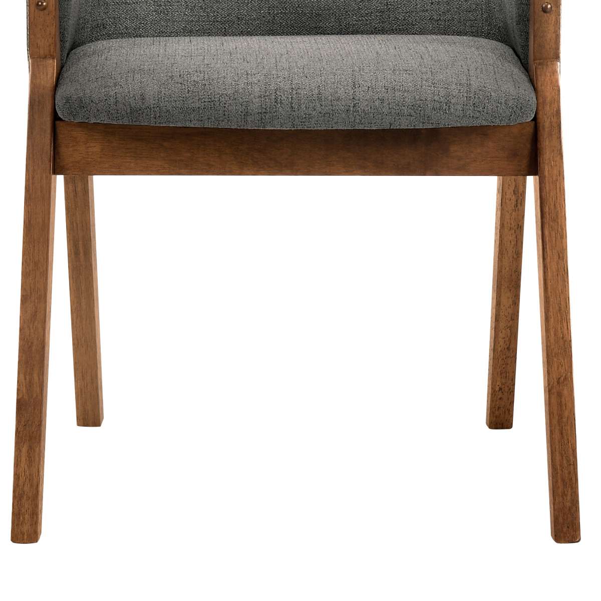 Renzo Charcoal Fabric and Walnut Wood Dining Side Chairs - Set of 2 By Armen Living - Image 8
