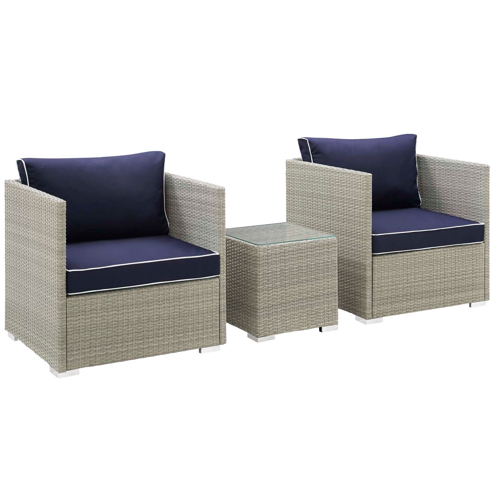 Repose 3 Piece Outdoor Patio Sectional Set By Modway - EEI-3006 - Image 14