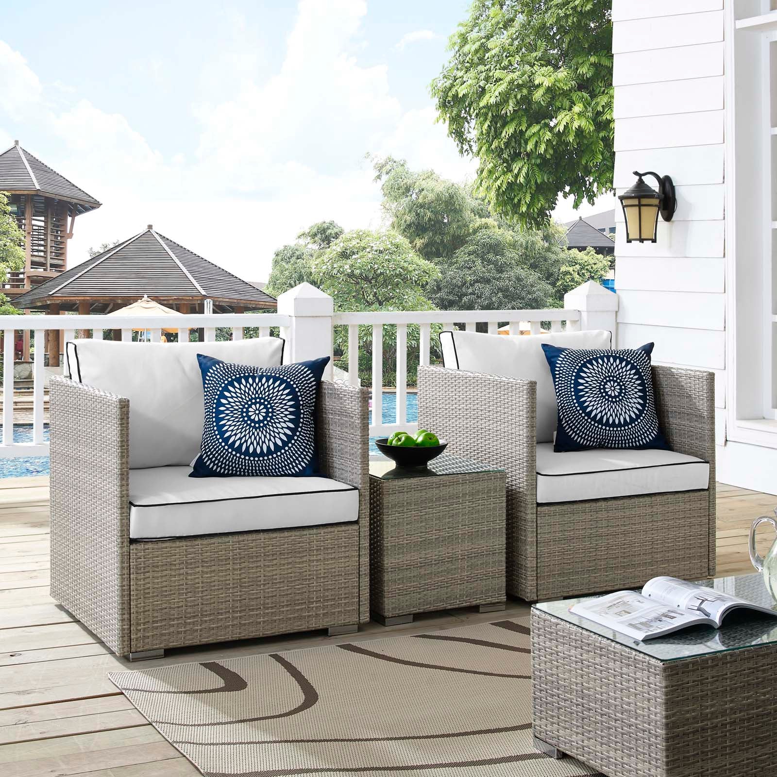 Repose 3 Piece Outdoor Patio Sectional Set By Modway - EEI-3006 - Image 19