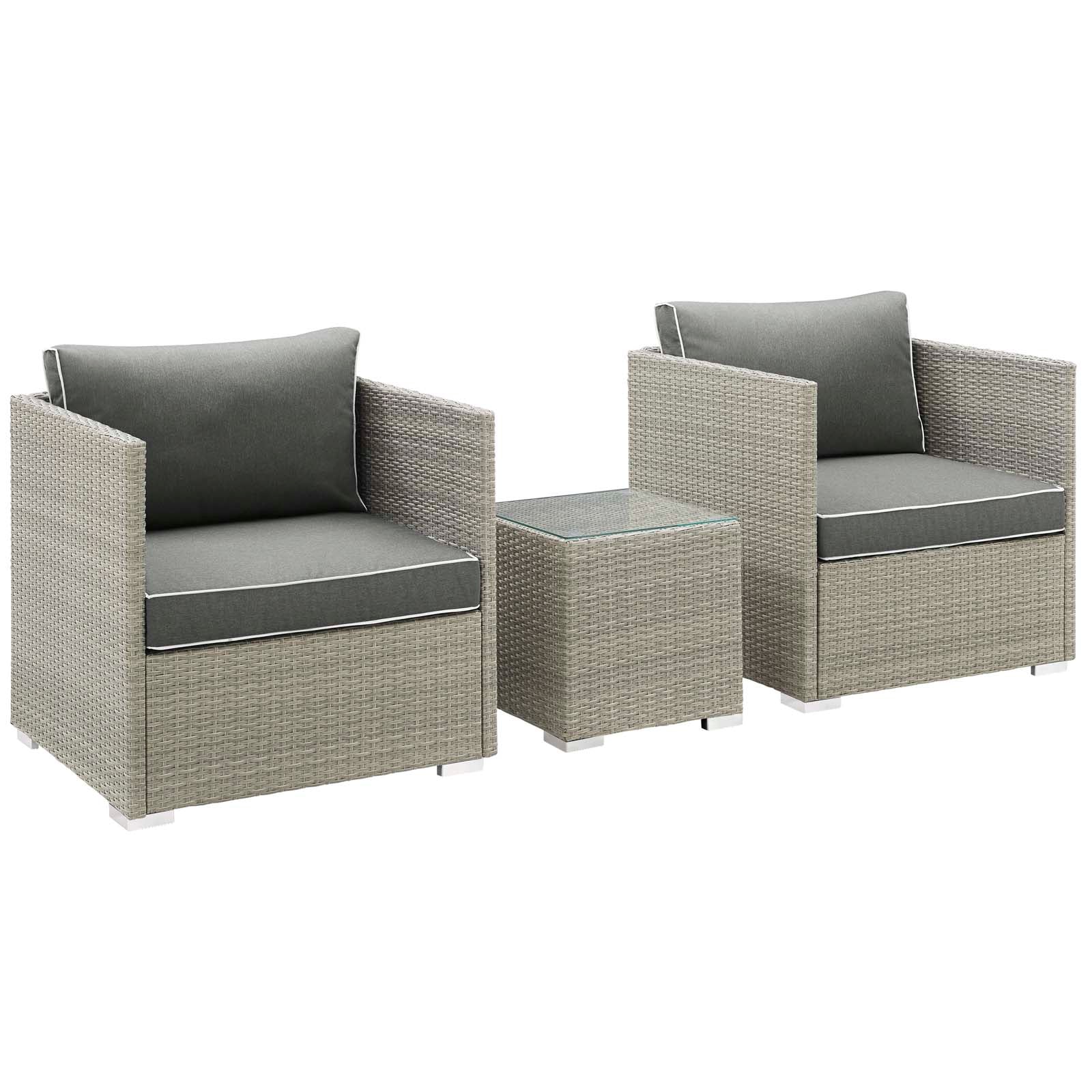 Repose 3 Piece Outdoor Patio Sectional Set By Modway - EEI-3006 - Image 2